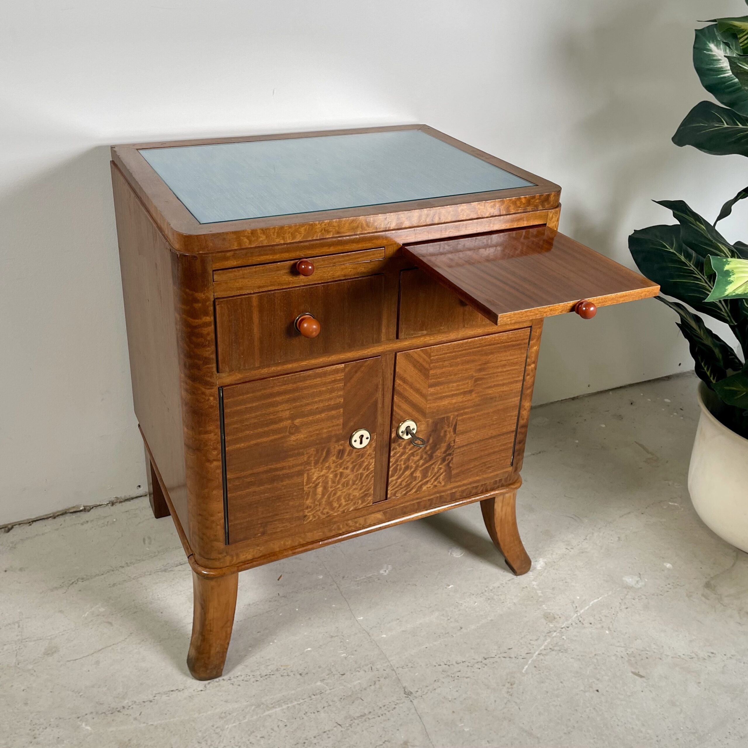 Bijzettafel/ nachtkastje in art deco stijl - Afbeelding 2