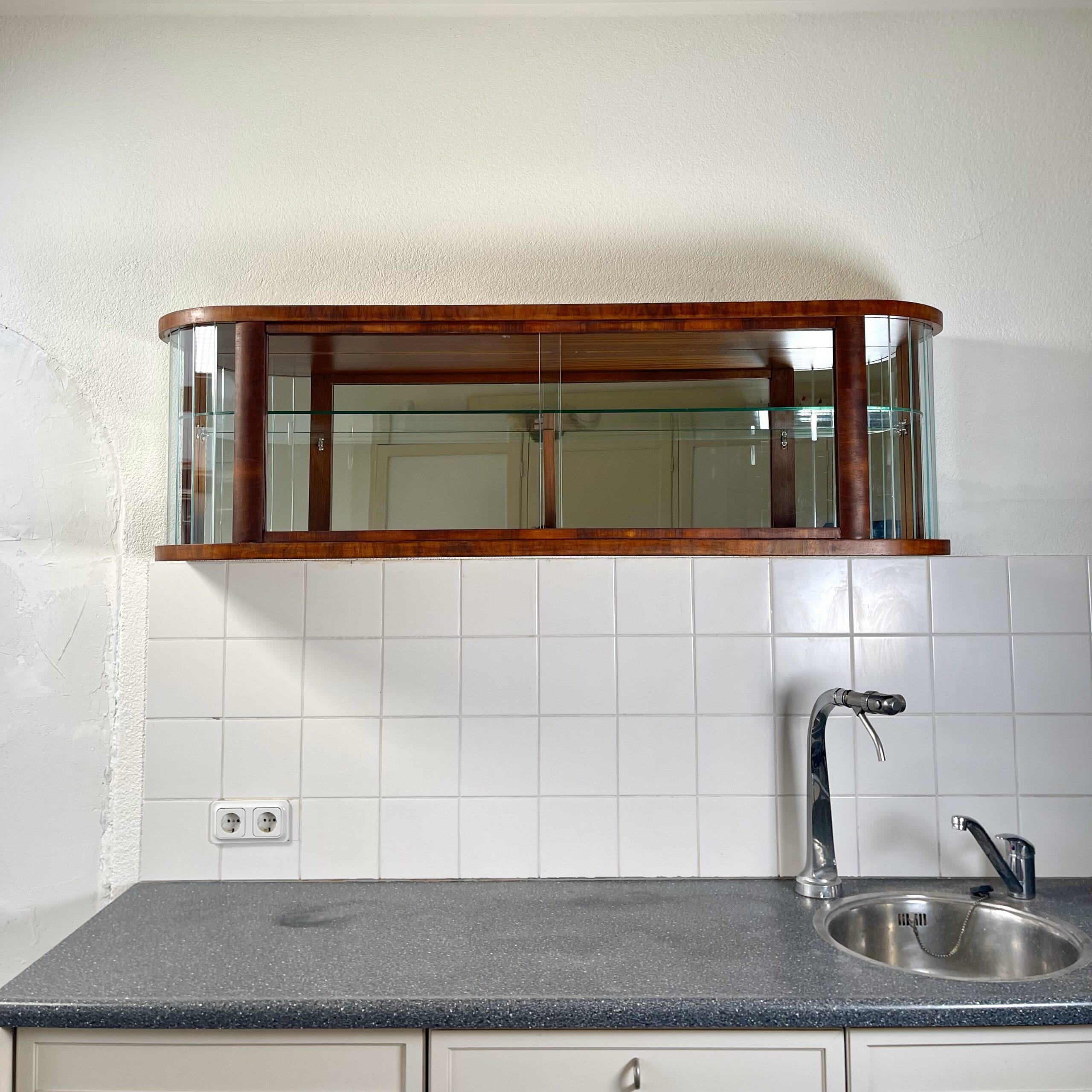 Hangvitrine Annabel, Art deco stijl bovenkastje - Afbeelding 5