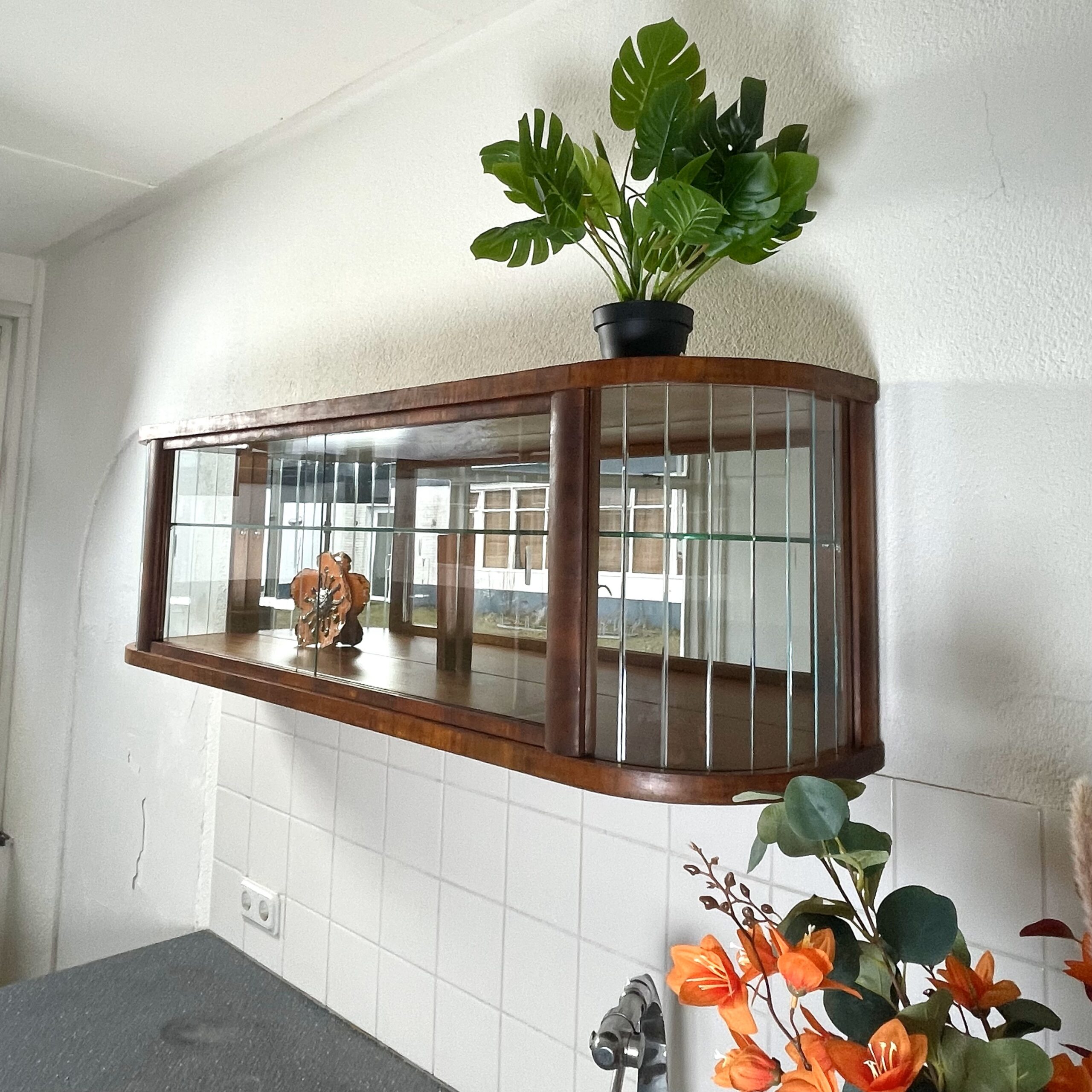 Hangvitrine Annabel, Art deco stijl bovenkastje - Afbeelding 6