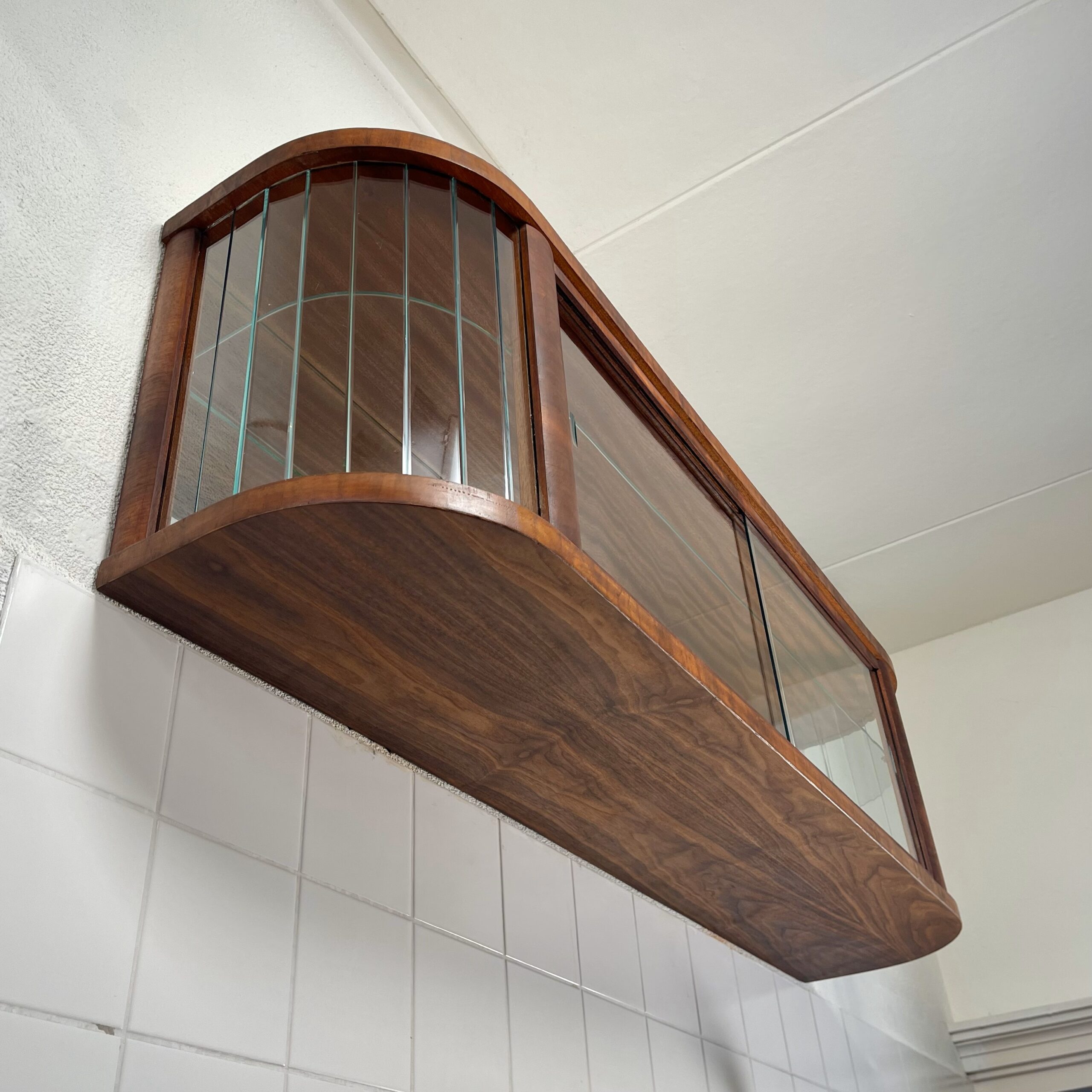 Hangvitrine Annabel, Art deco stijl bovenkastje - Afbeelding 7