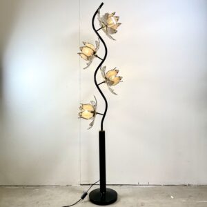 Staande lotuslamp met 4 bloemen
