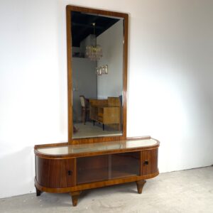 Garderobespiegel met onderkast in art deco stijl