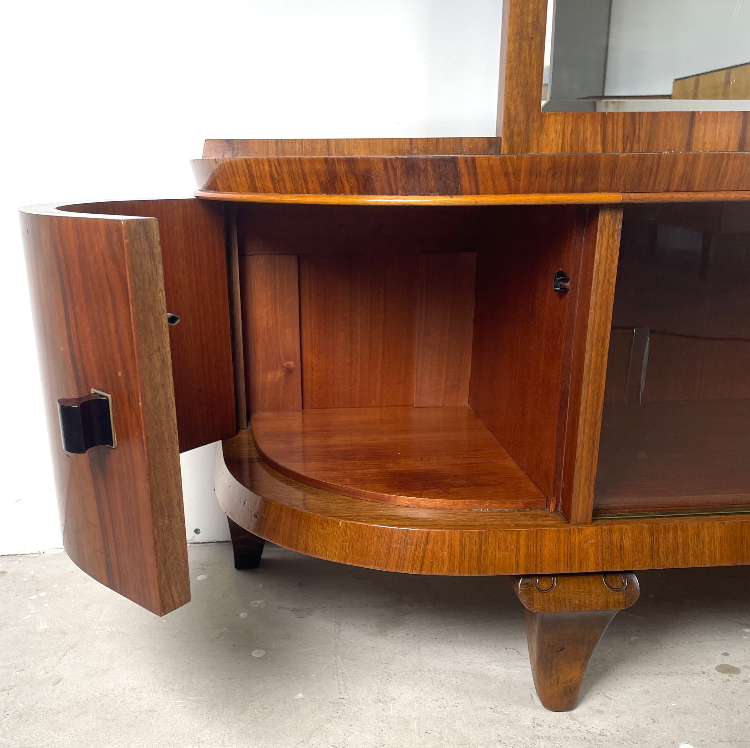 Garderobespiegel met onderkast in art deco stijl - Afbeelding 7