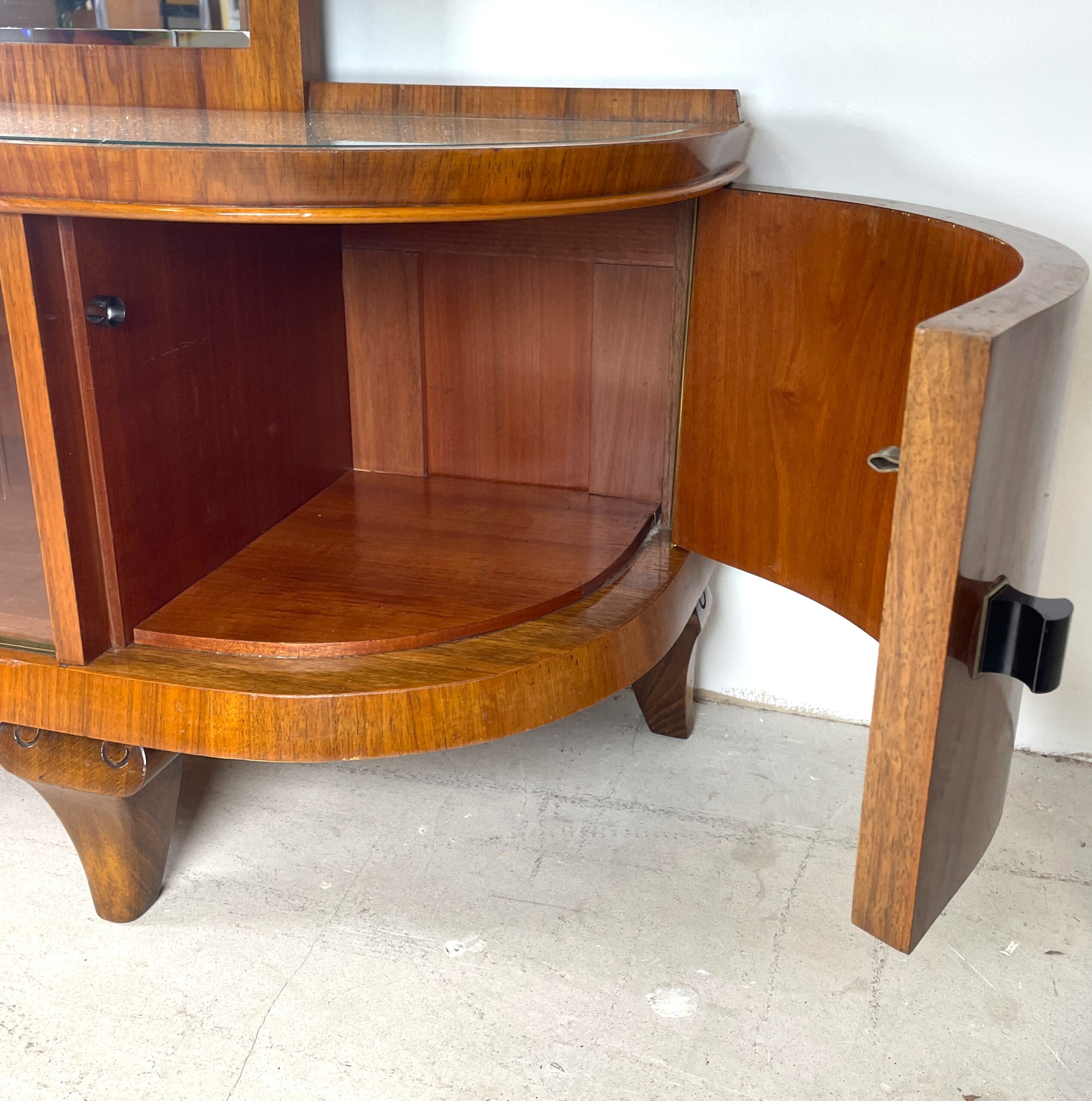 Garderobespiegel met onderkast in art deco stijl - Afbeelding 8