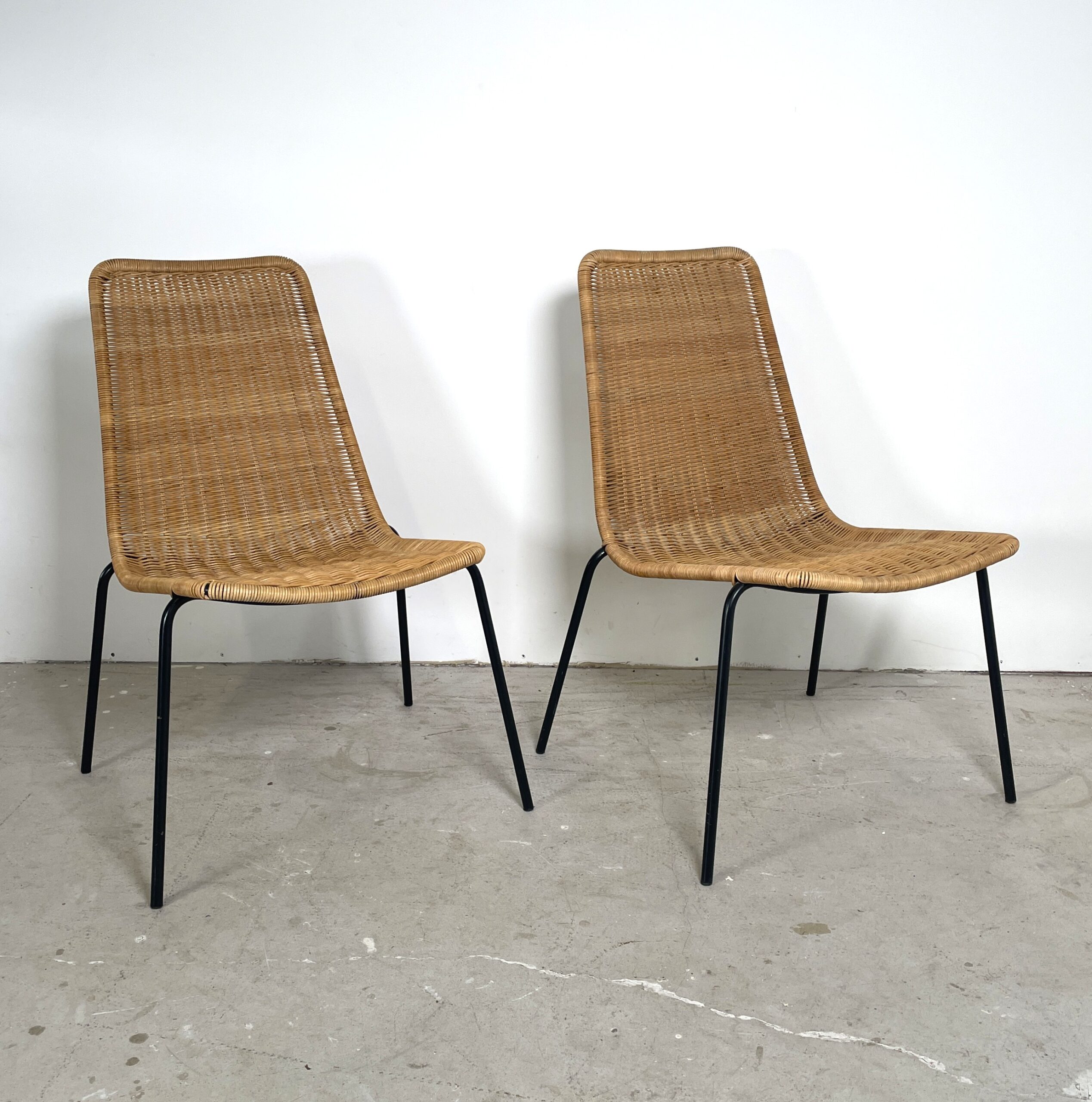 Set van 2 basket stoelen, Gian Franco Legler
