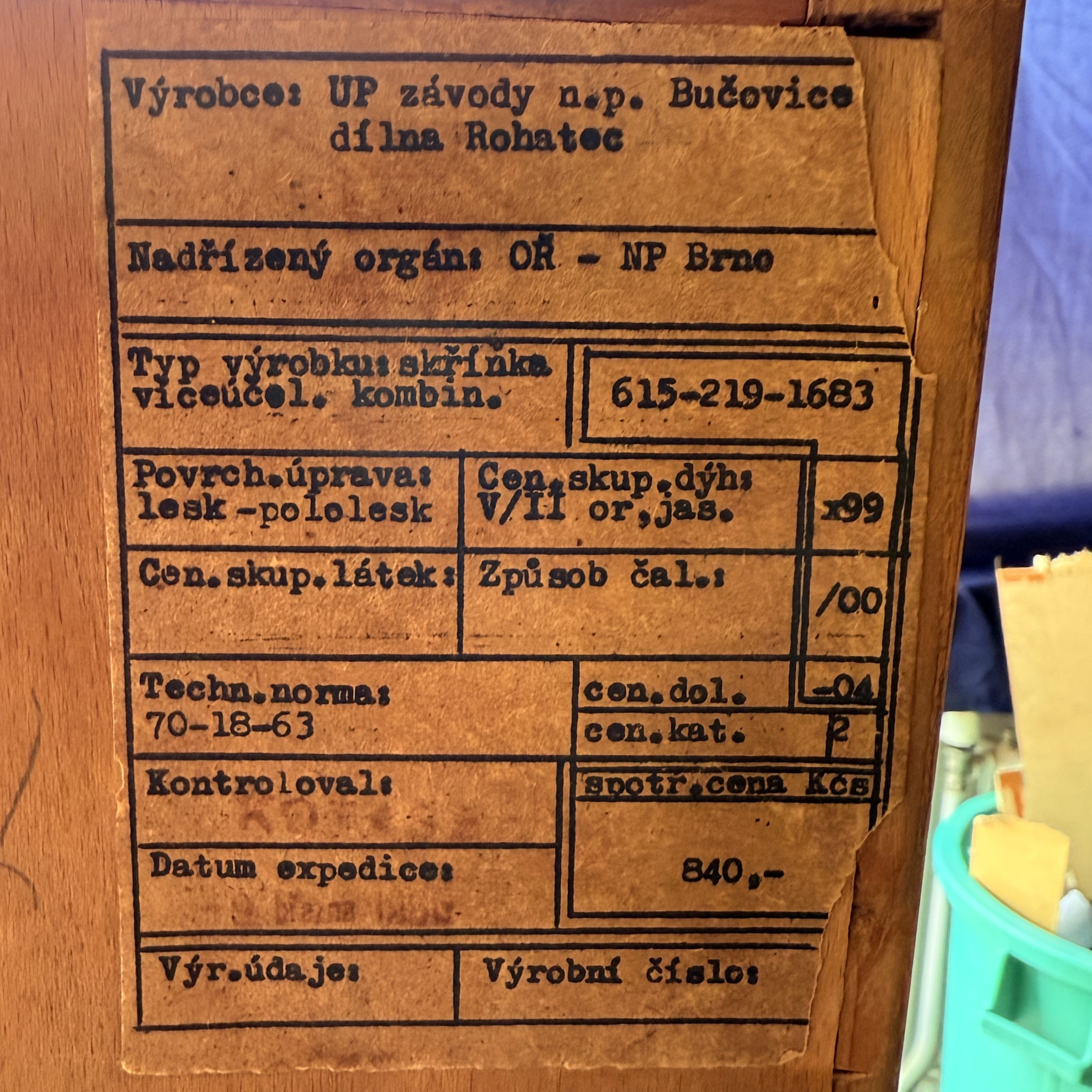 Secretaire/ highboard, Frantisek Mezulanik voor Up Zavody - Afbeelding 13