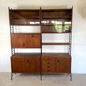Vintage modulair wandsysteem met 6 elementen