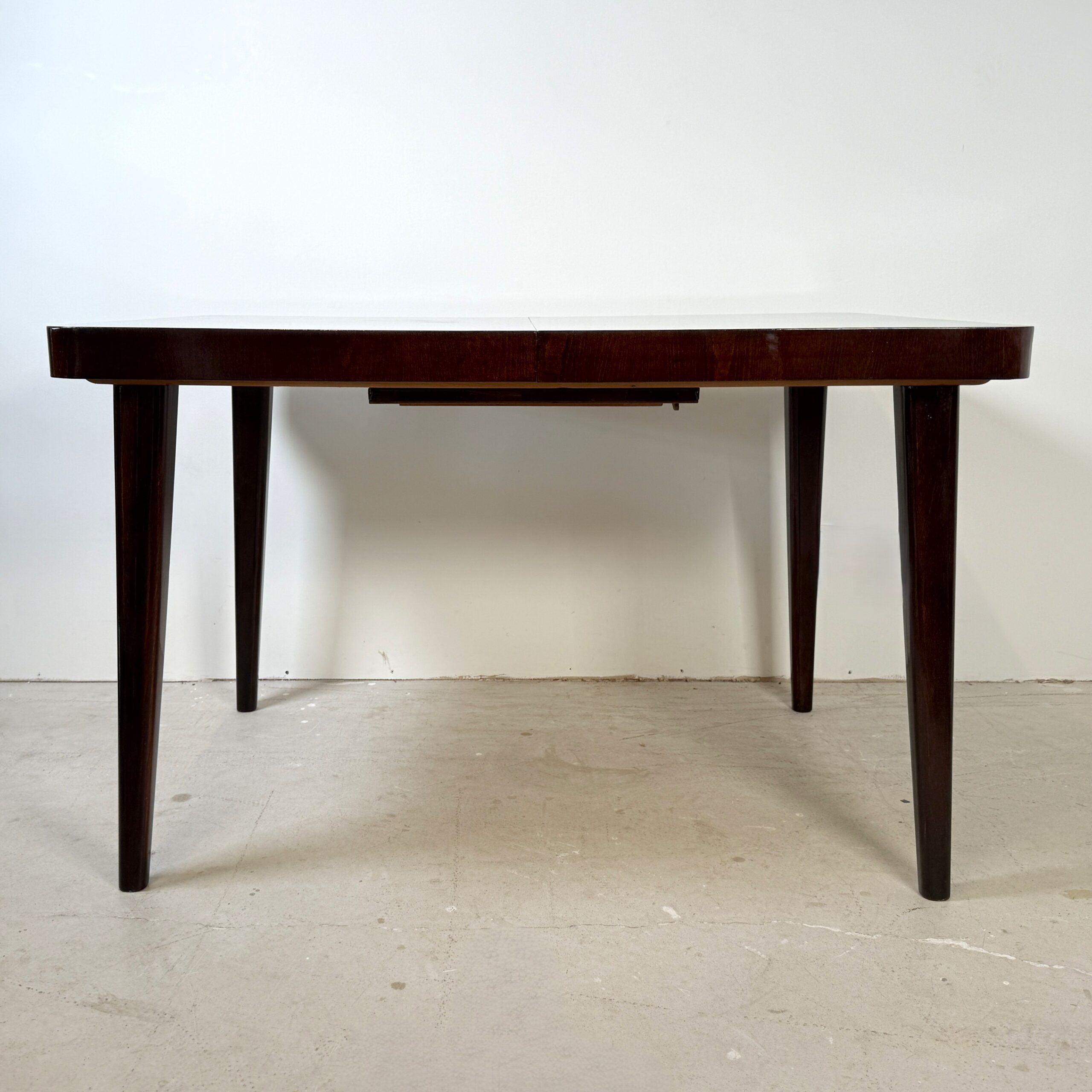 Uitschuifbare eettafel Halabala, dambord patroon blad - Afbeelding 4