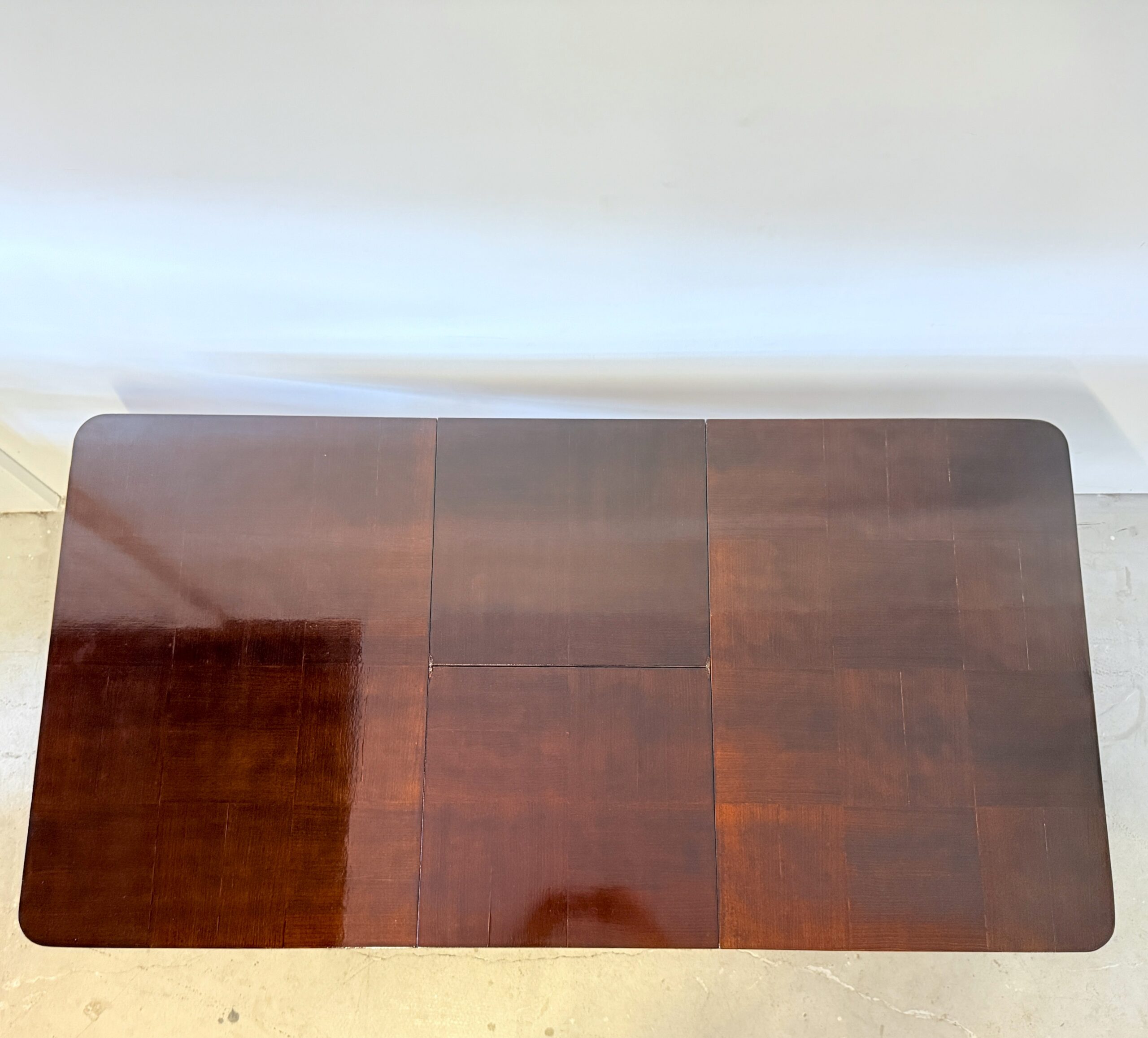 Uitschuifbare eettafel Halabala, dambord patroon blad - Afbeelding 8