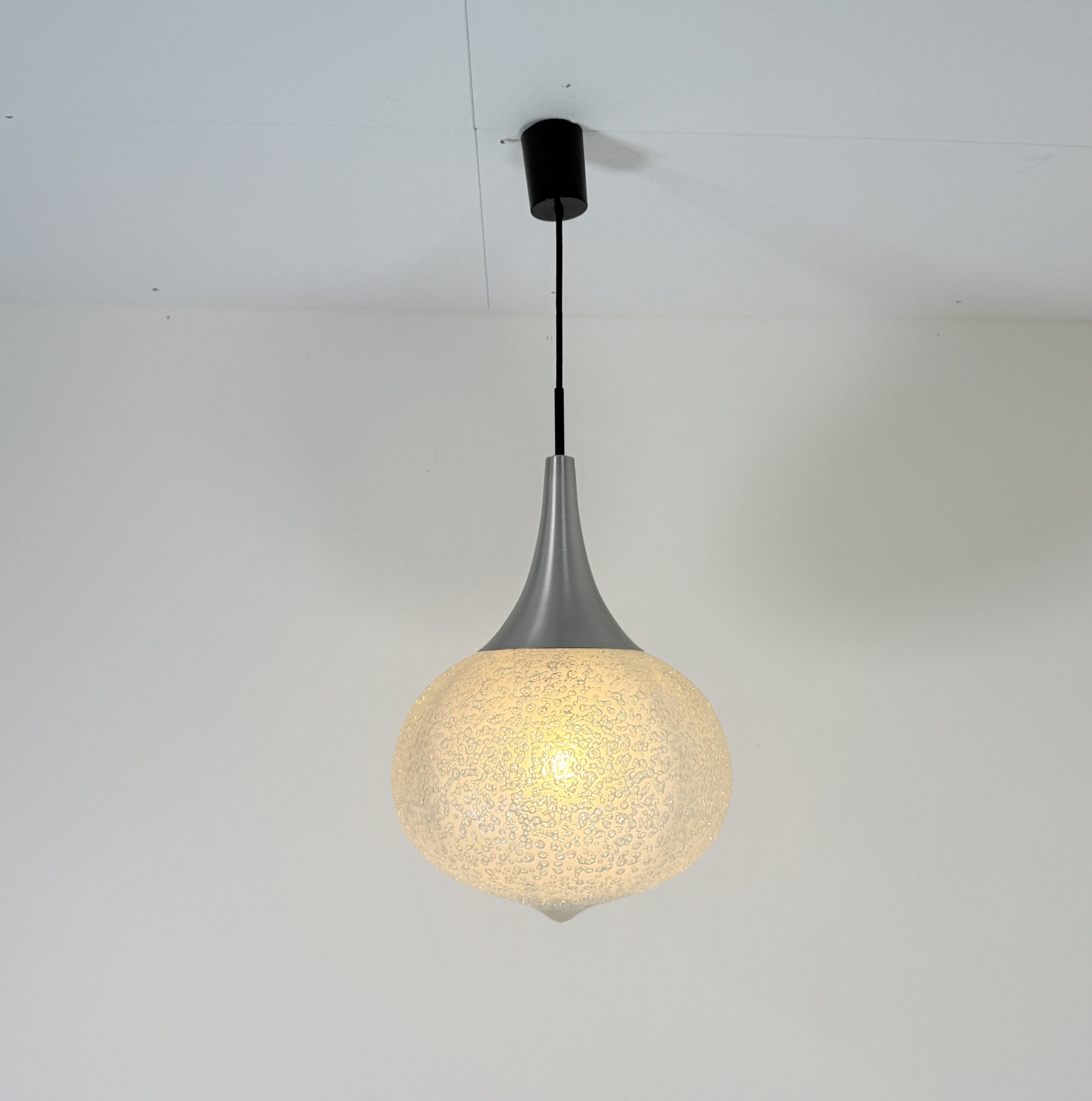 Vintage Iceglass plafondlamp van Doria Leuchten