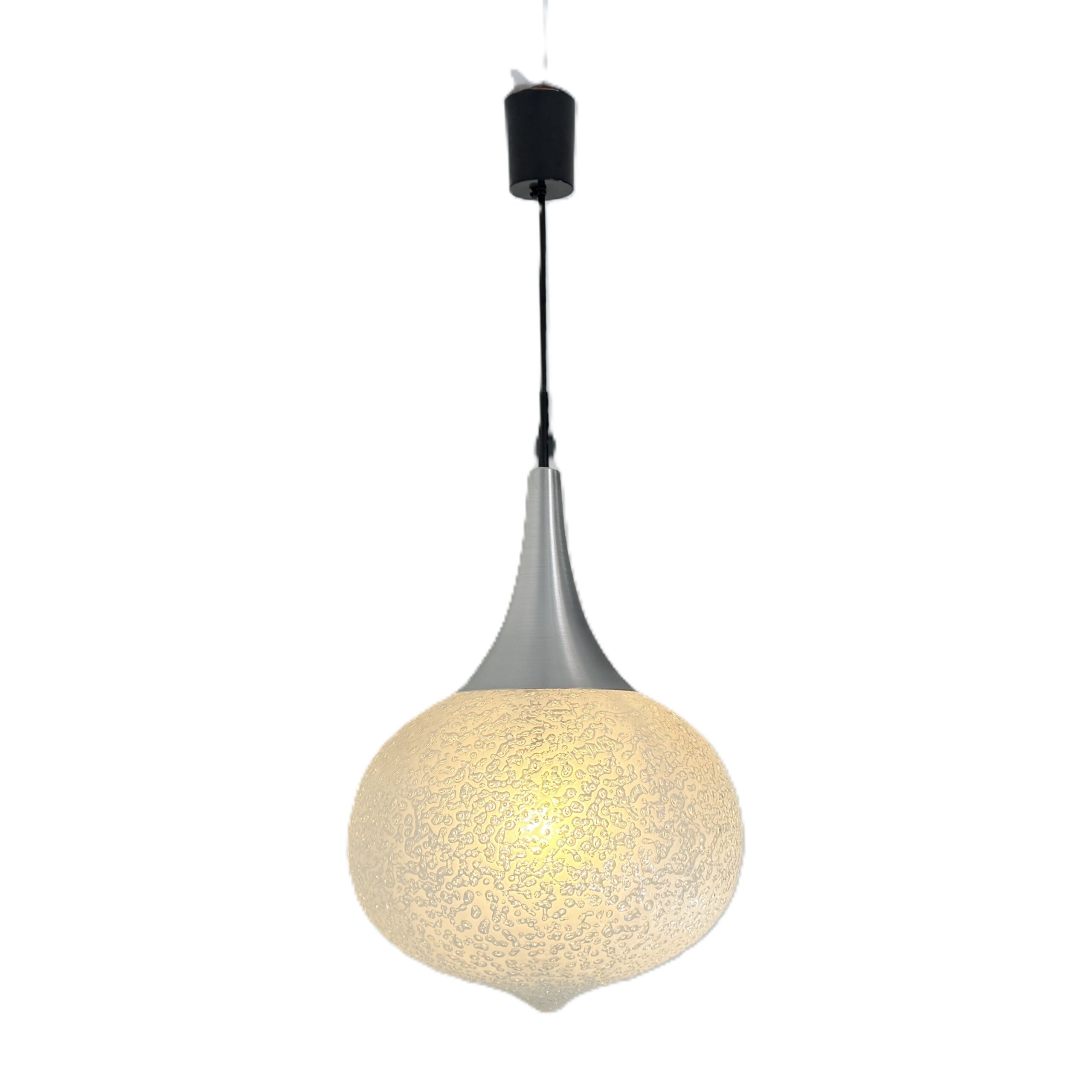 Vintage Iceglass plafondlamp van Doria Leuchten - Afbeelding 2