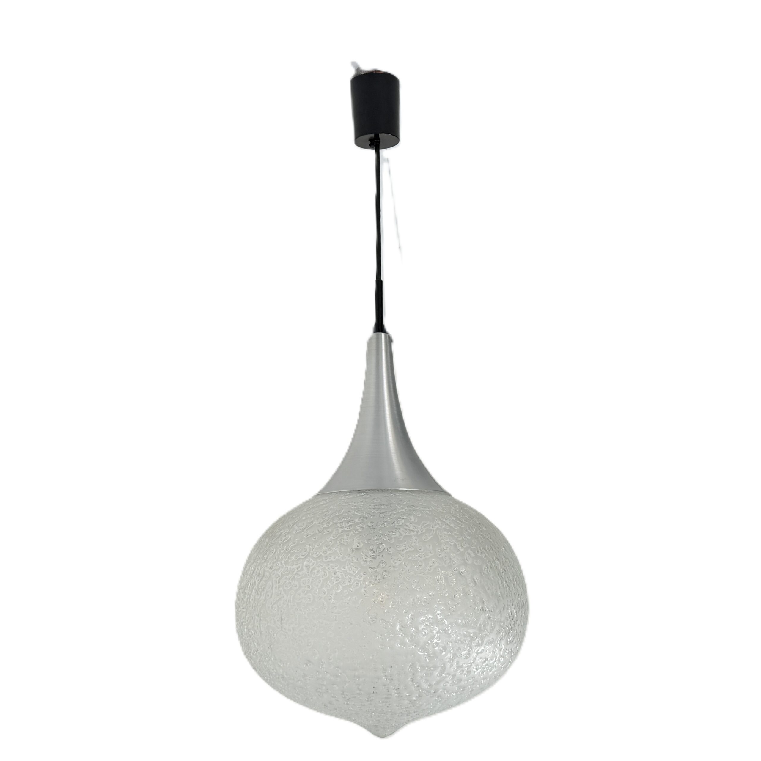 Vintage Iceglass plafondlamp van Doria Leuchten - Afbeelding 6