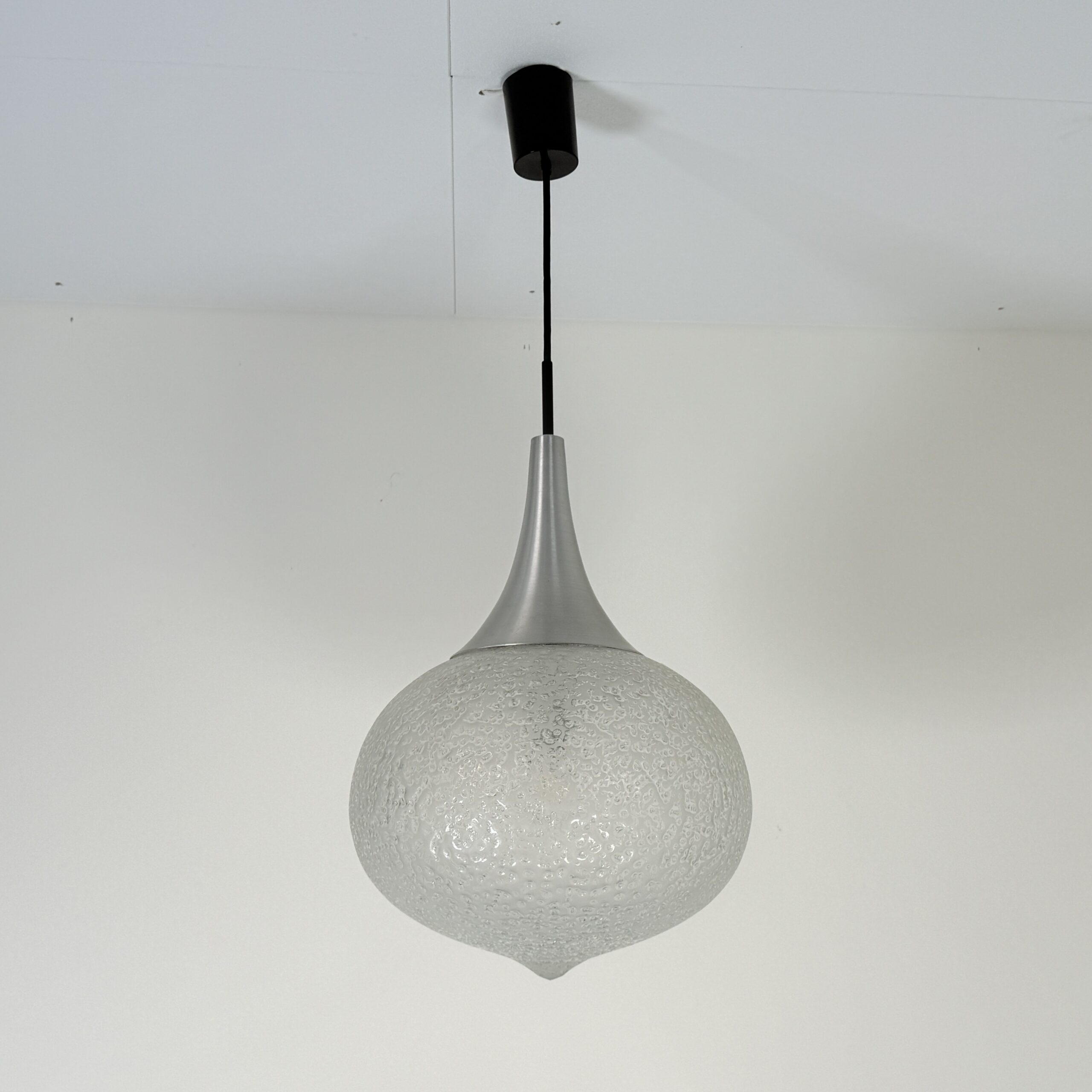 Vintage Iceglass plafondlamp van Doria Leuchten - Afbeelding 7