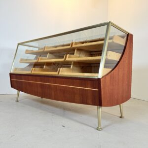 Vintage teak toonbank met 9 lades, A. Ahlström