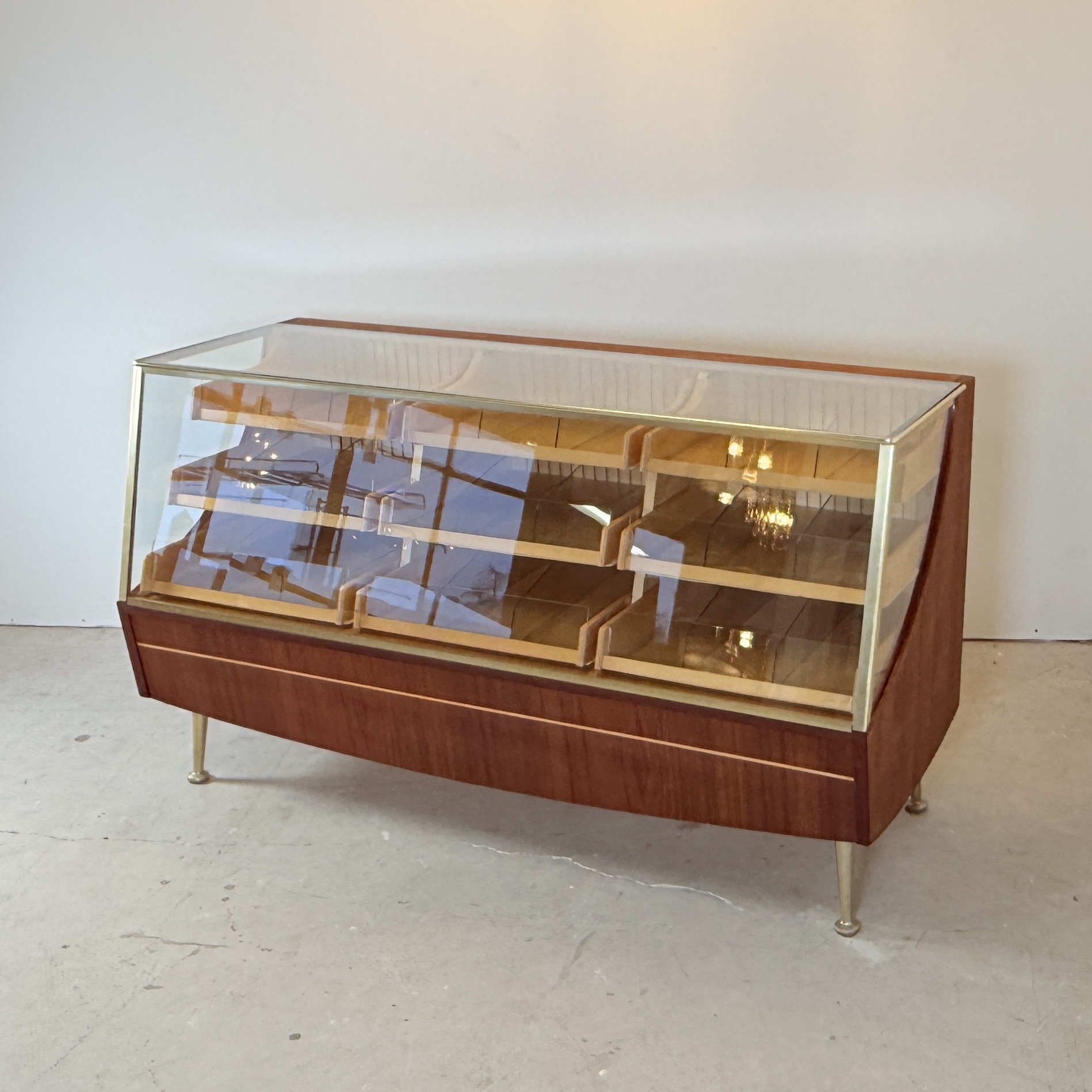 Vintage teak toonbank met 9 lades, A. Ahlström - Afbeelding 10