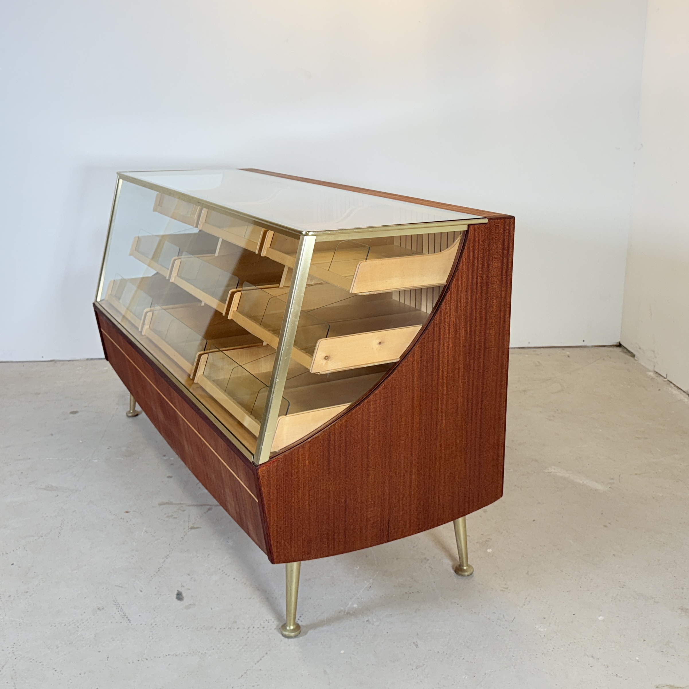 Vintage teak toonbank met 9 lades, A. Ahlström - Afbeelding 11