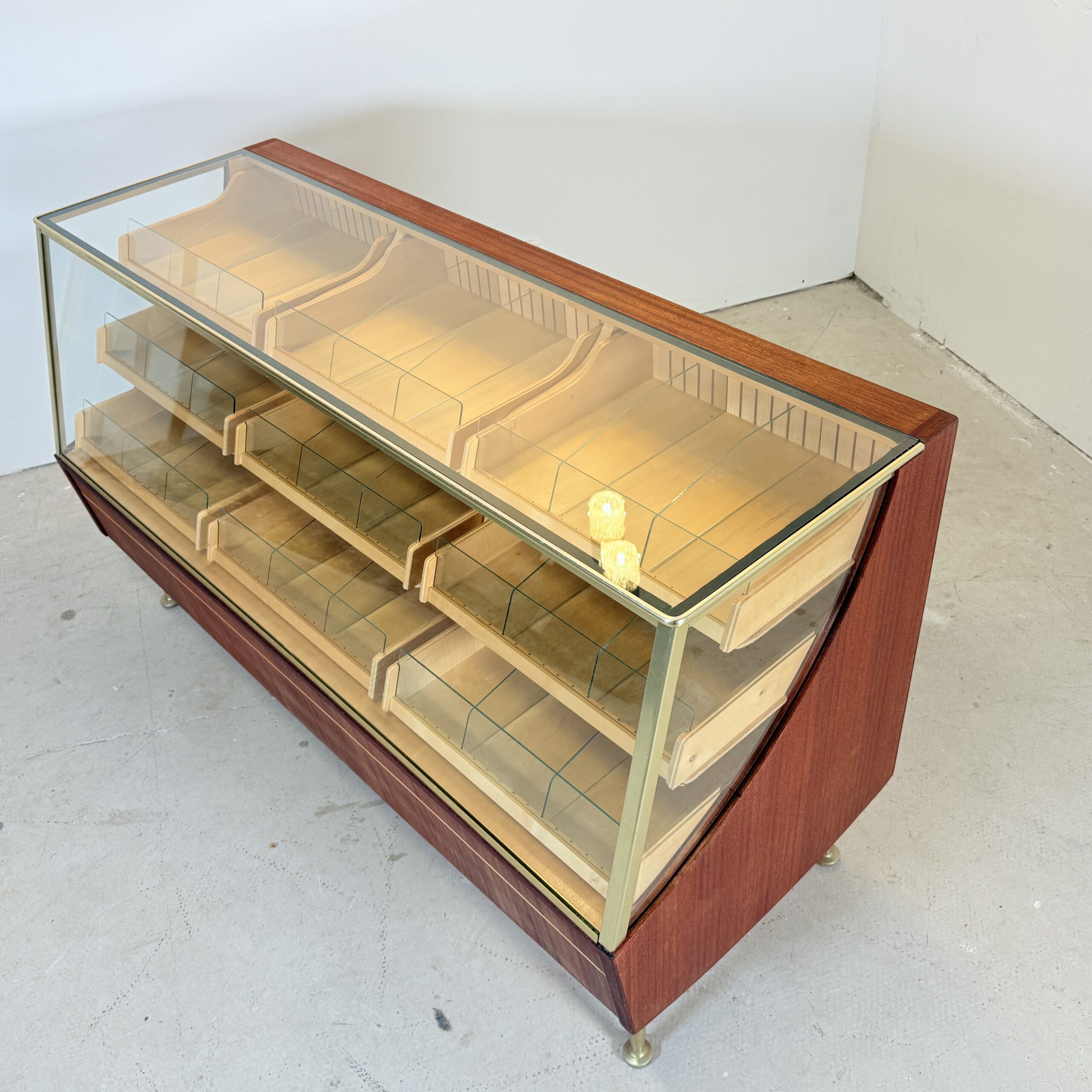 Vintage teak toonbank met 9 lades, A. Ahlström - Afbeelding 12