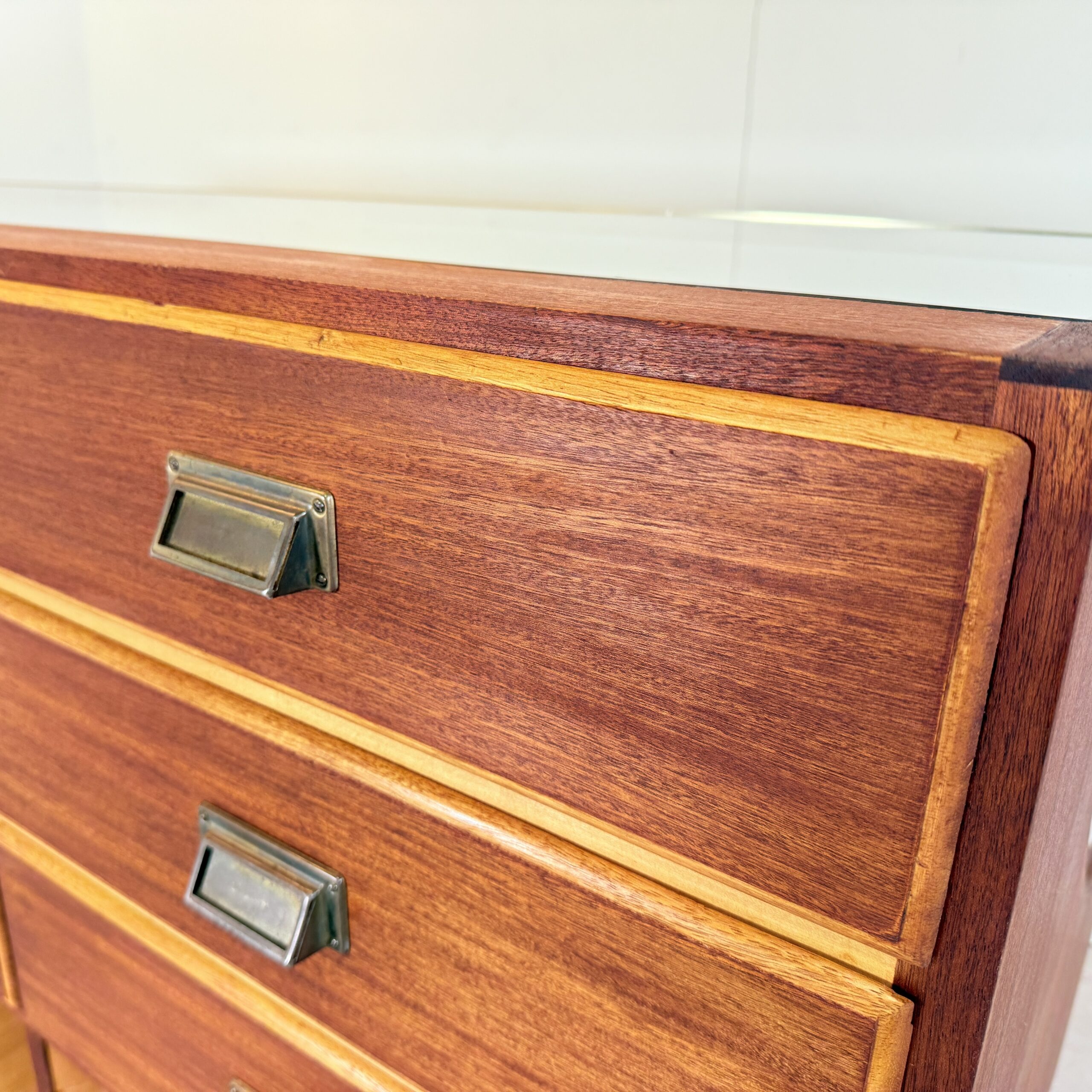 Vintage teak toonbank met 9 lades, A. Ahlström - Afbeelding 13