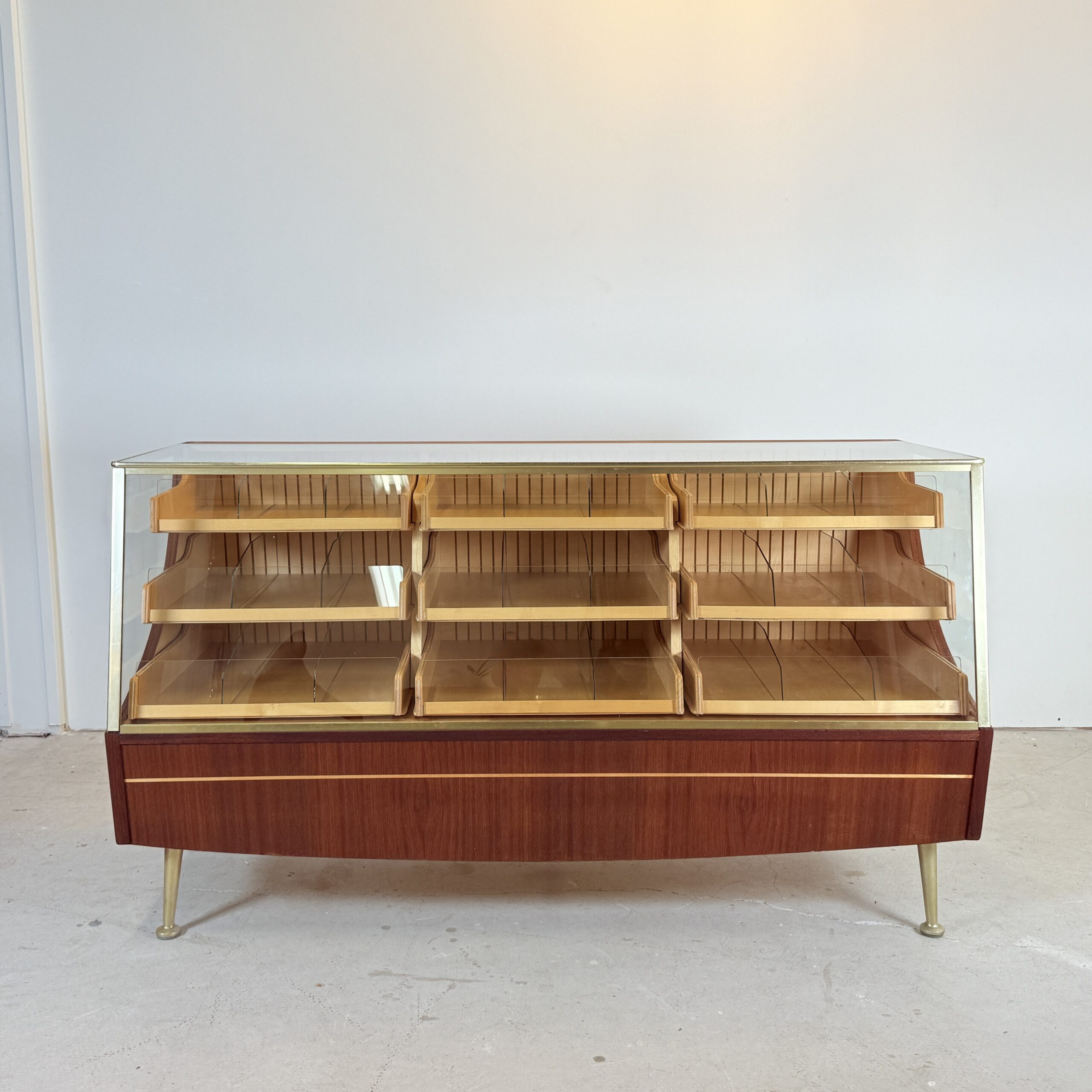 Vintage teak toonbank met 9 lades, A. Ahlström - Afbeelding 2