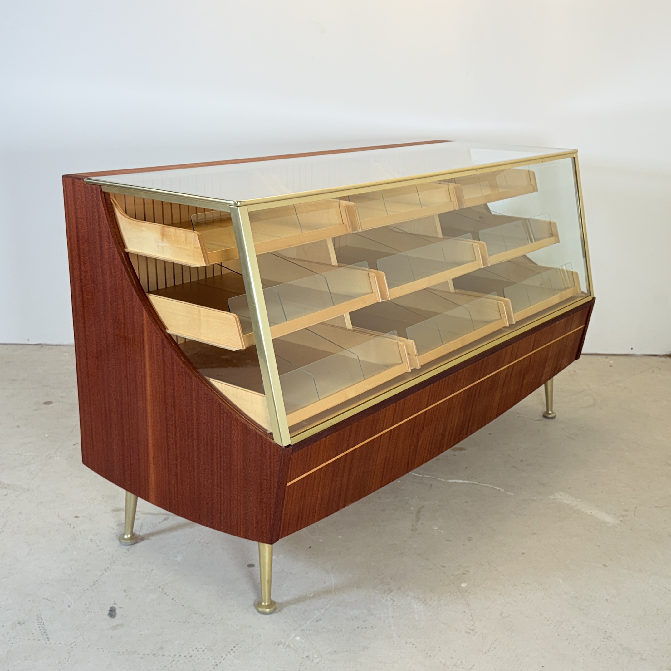 Vintage teak toonbank met 9 lades, A. Ahlström - Afbeelding 5
