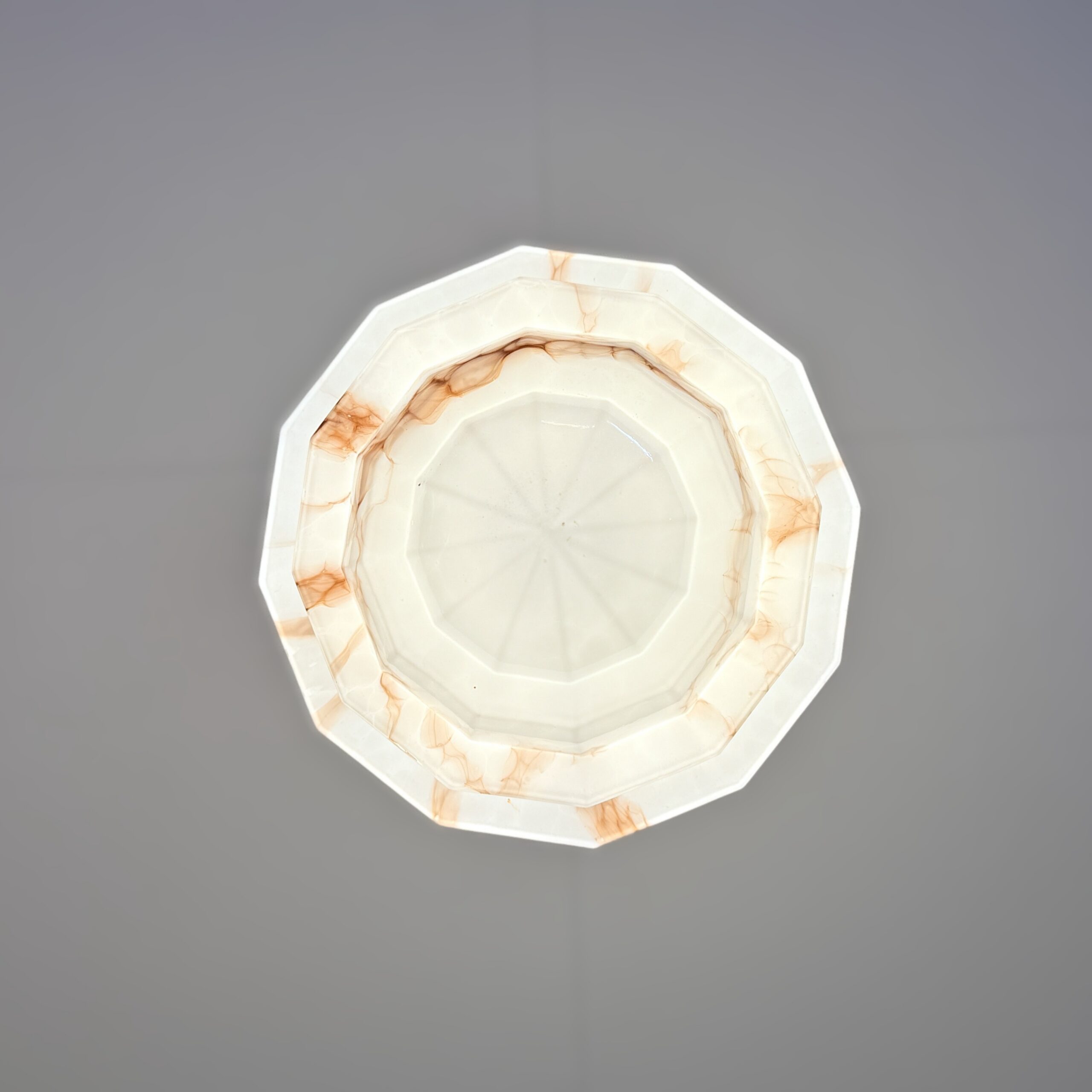 Art deco hanglamp met gemarmerd glazen kap - Afbeelding 2