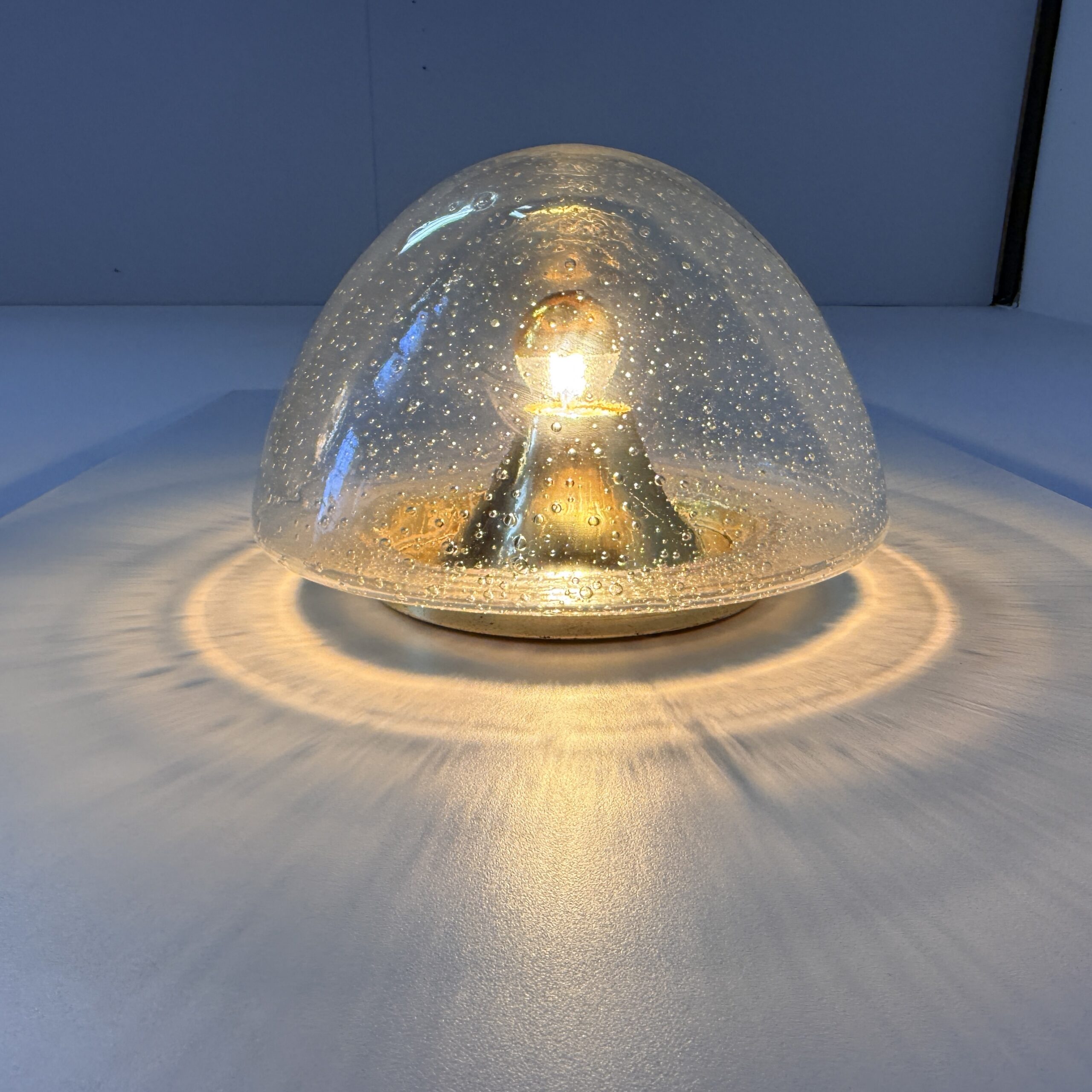 Hoffmeister bubble glass gouden plafond- of wandlamp