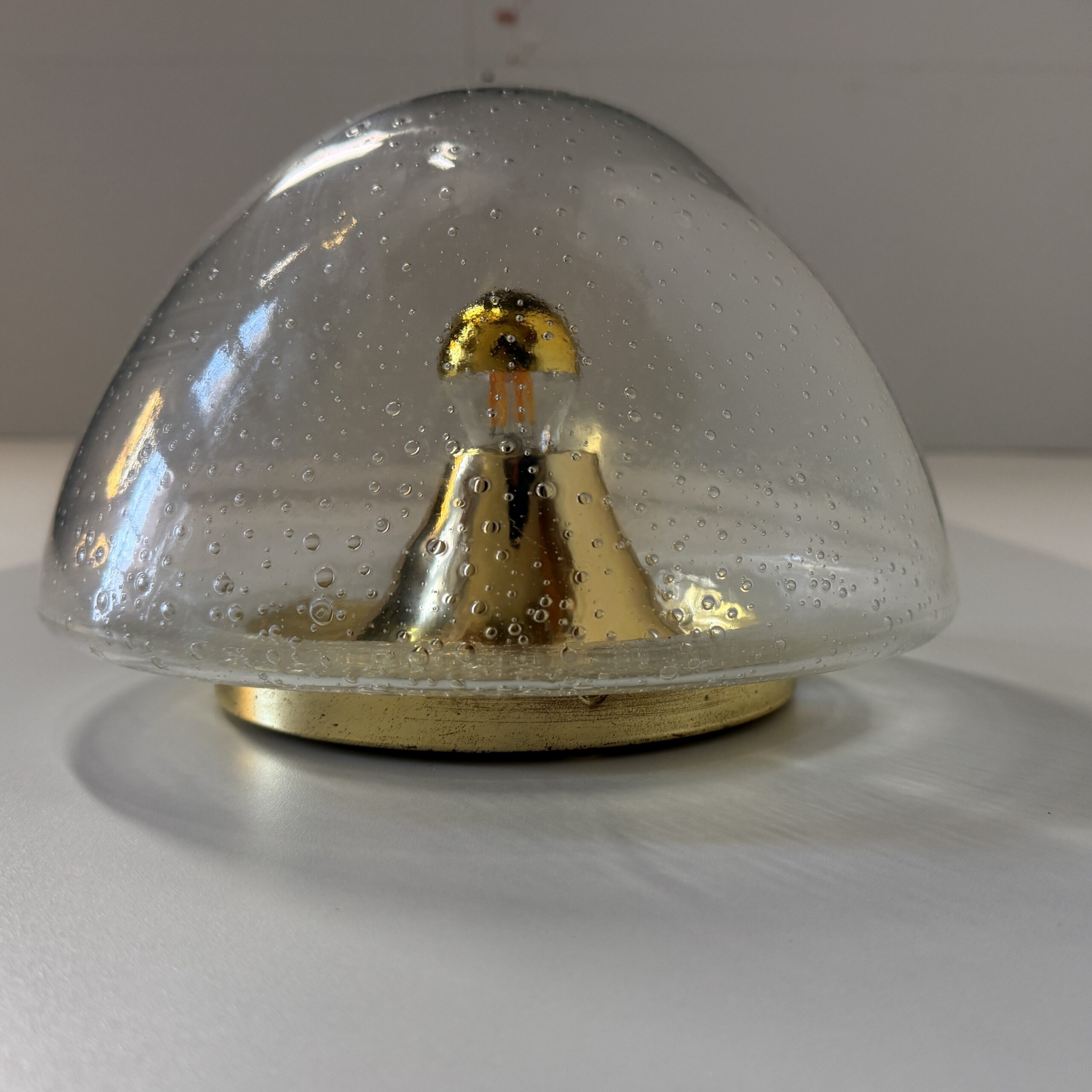 Hoffmeister bubble glass gouden plafond- of wandlamp - Afbeelding 4