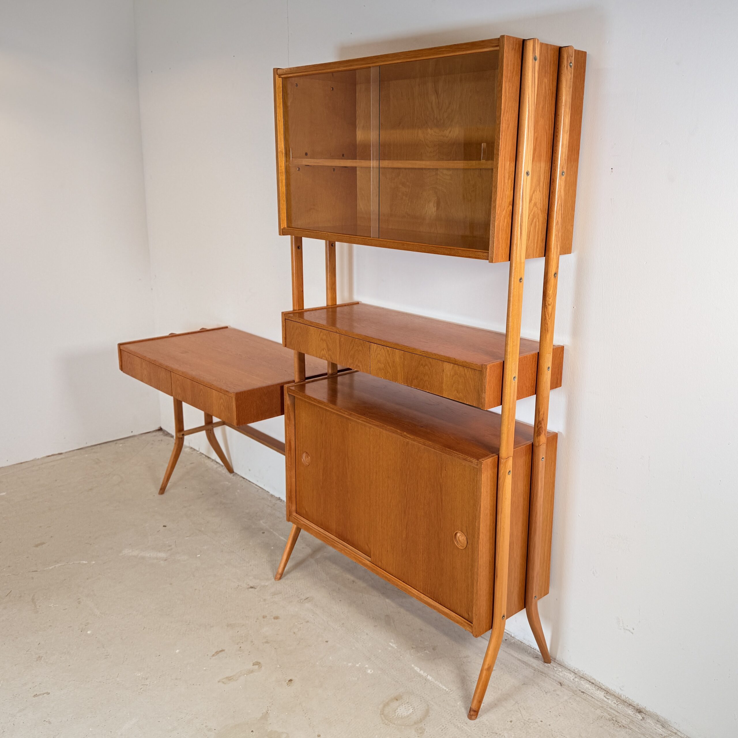 Modulaire vintage wandkast met bureau • Frantisek Jirák - Afbeelding 3