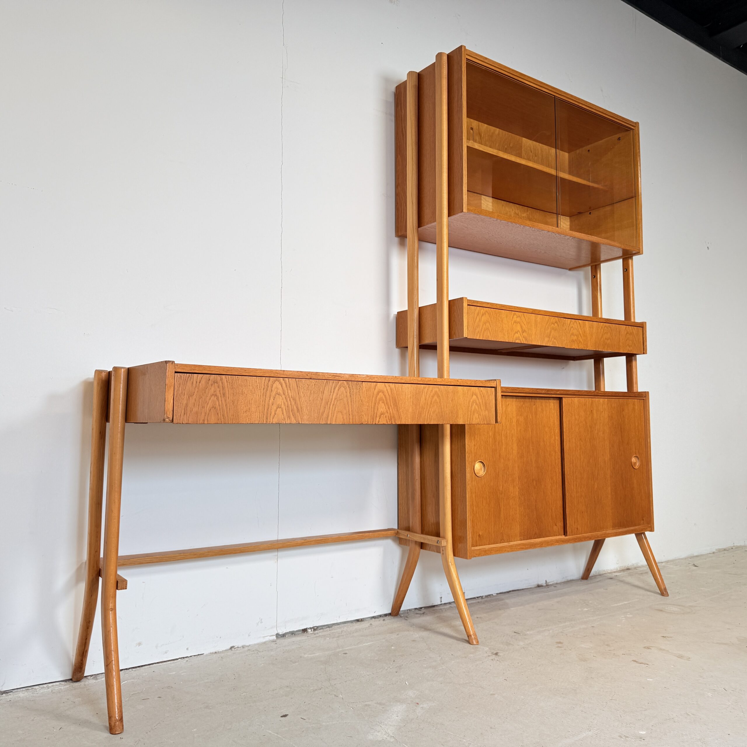 Modulaire vintage wandkast met bureau • Frantisek Jirák - Afbeelding 5