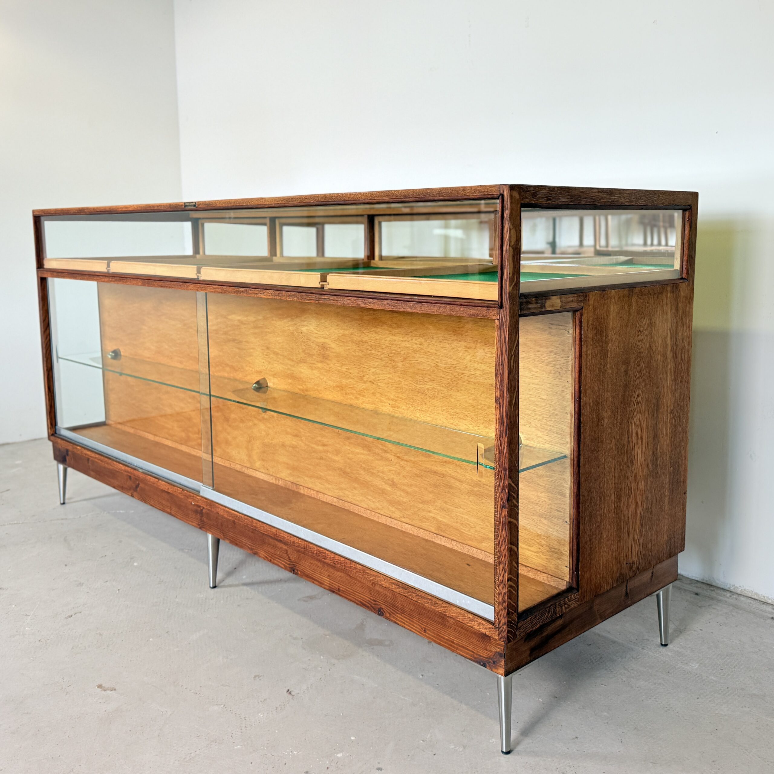 Vintage toonbank vitrine, Flemming’s Ladenmöbel - Afbeelding 3