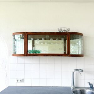 Art-deco stijl hangvitrine “Tulipe” met bloemgravure
