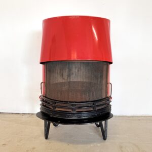 Vintage houtkachel rood, Tasso Denmark