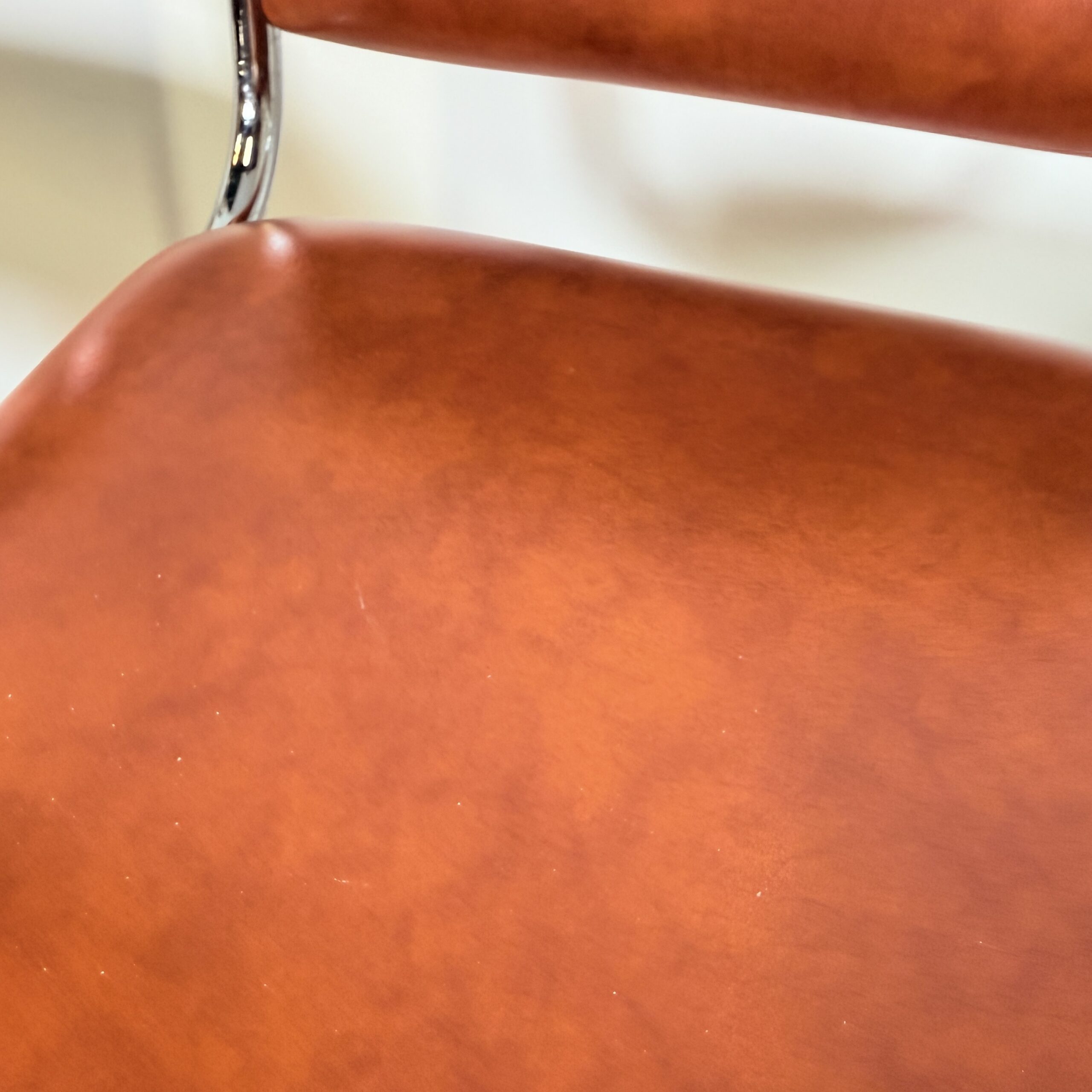 Chroom barkrukken 1970’s cognac skai bekleding - Afbeelding 12