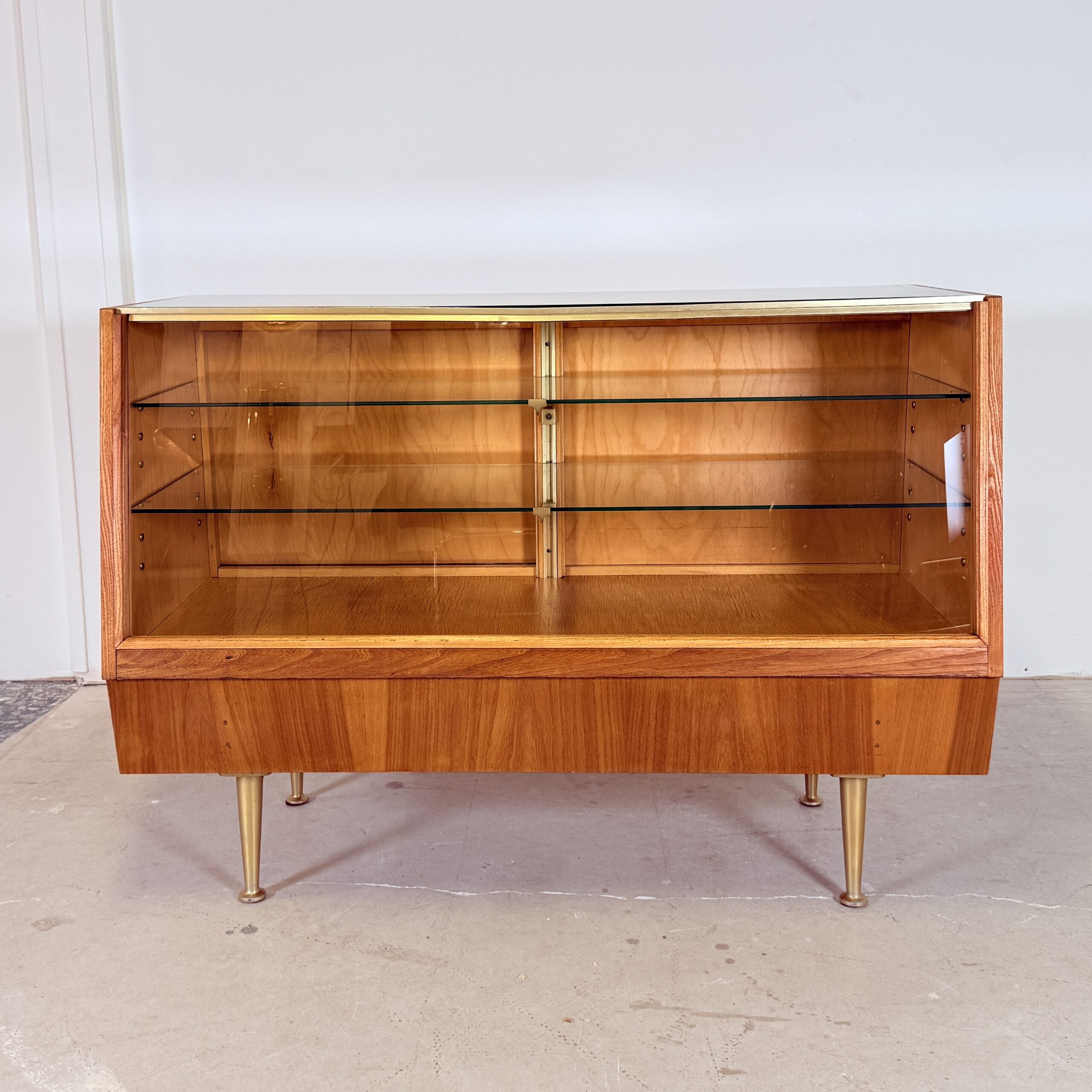 Vintage Toonbank Vitrine op gouden pootjes - Afbeelding 3