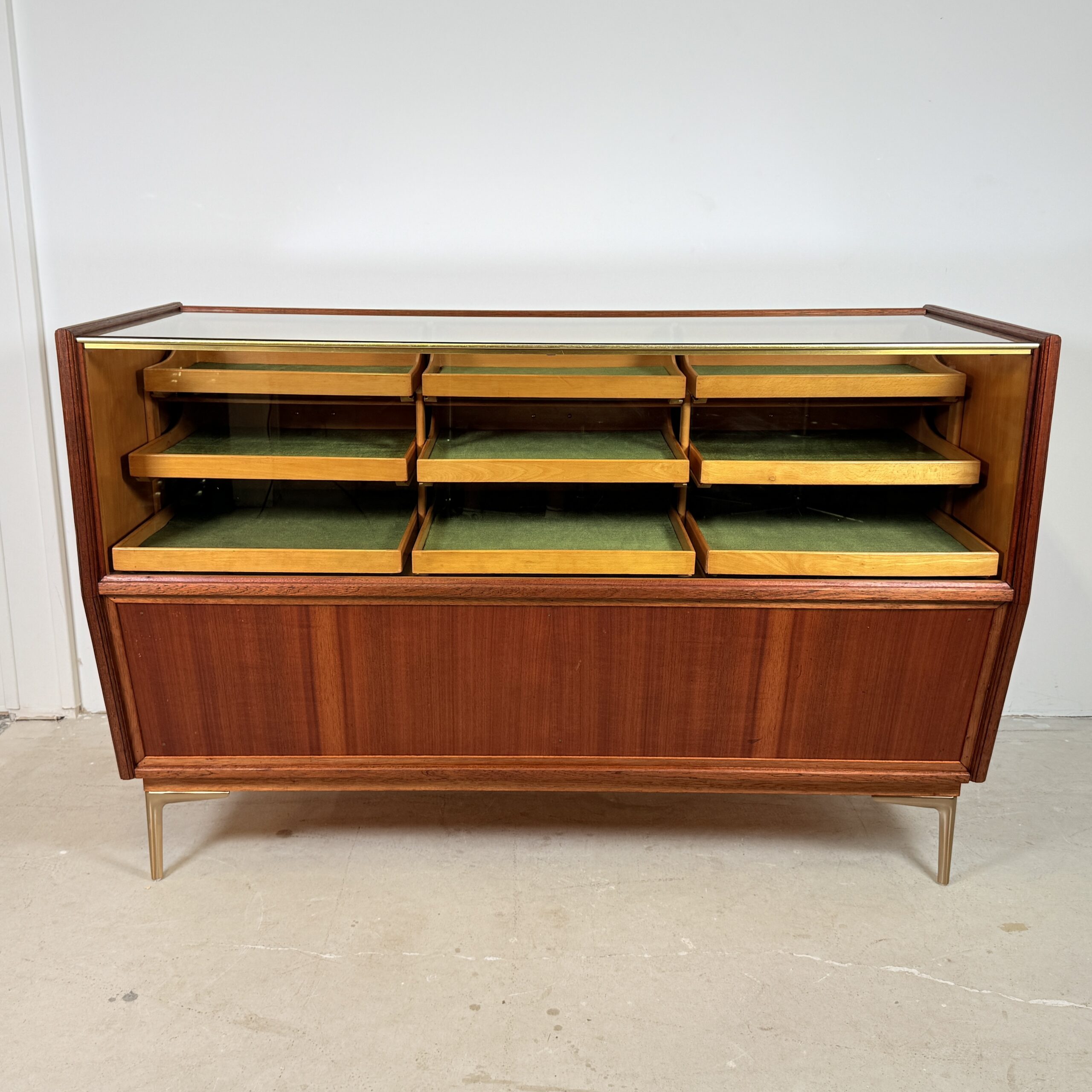 Vintage toonbank met 15 lades, HAKA Ladenmöbel - Afbeelding 2