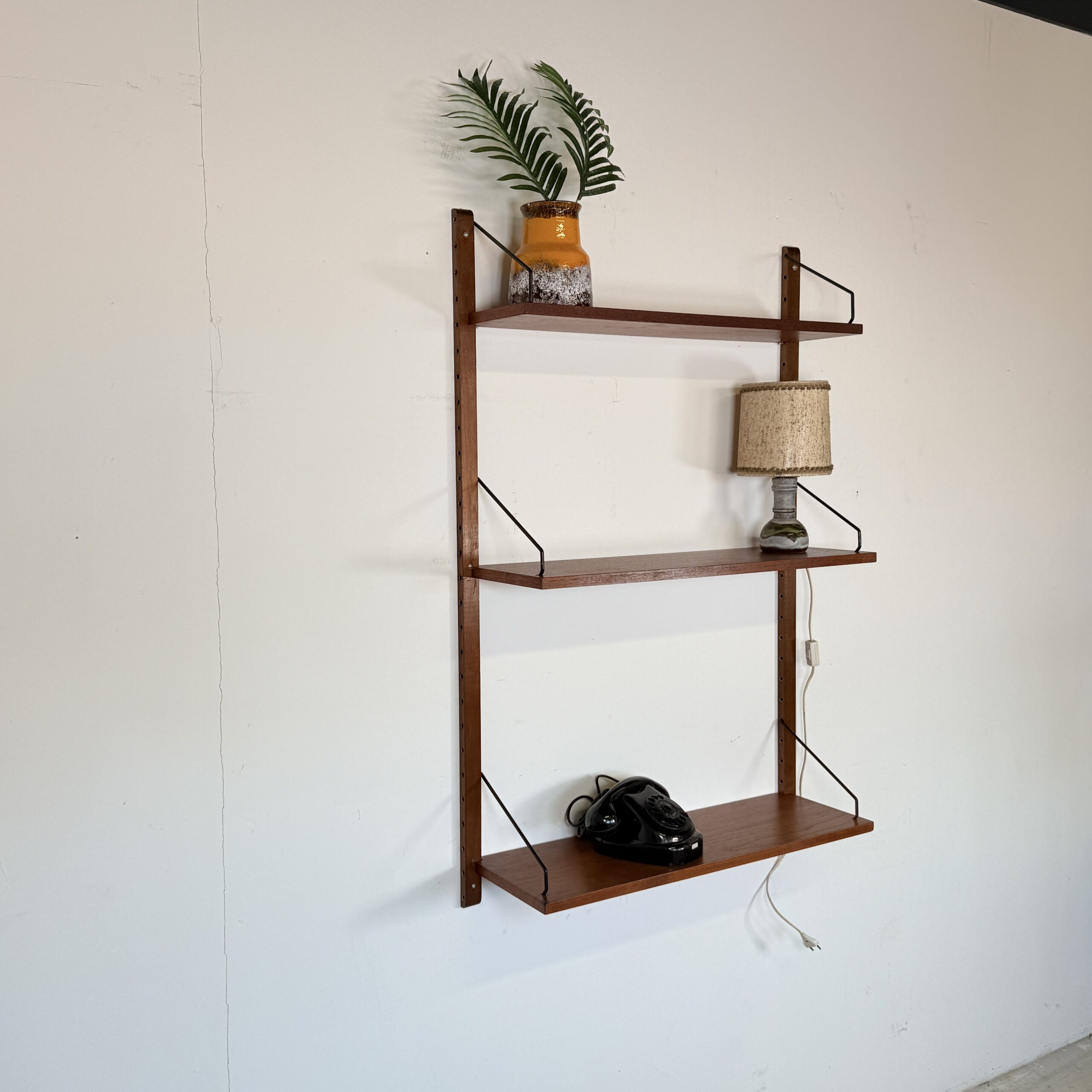 Preben Sørensen PS System Teak Modulair Wandrek – Deens Design 1960s