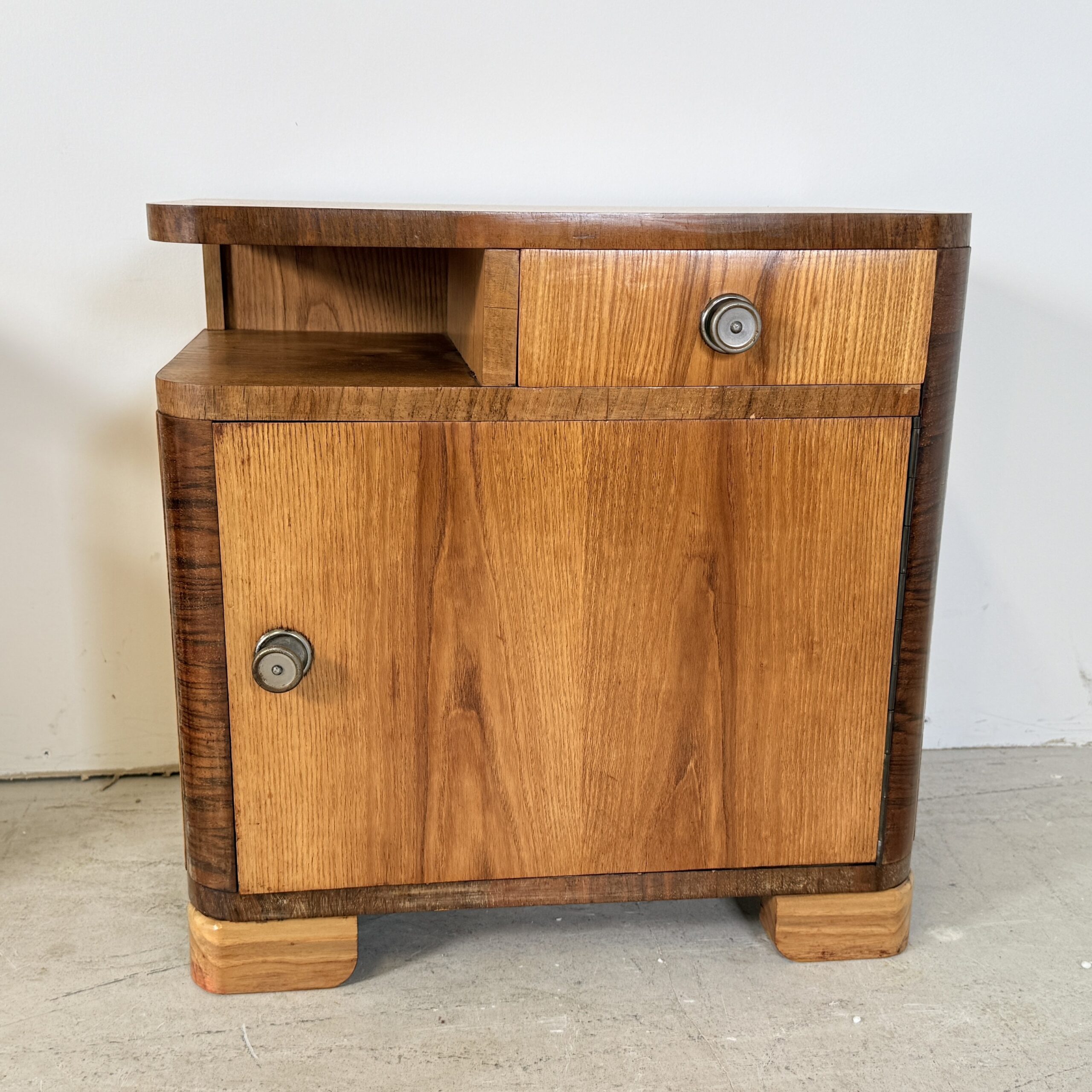 Set van Twee Art Deco Nachtkastjes, Streamline Design, Jaren '50 - Afbeelding 5