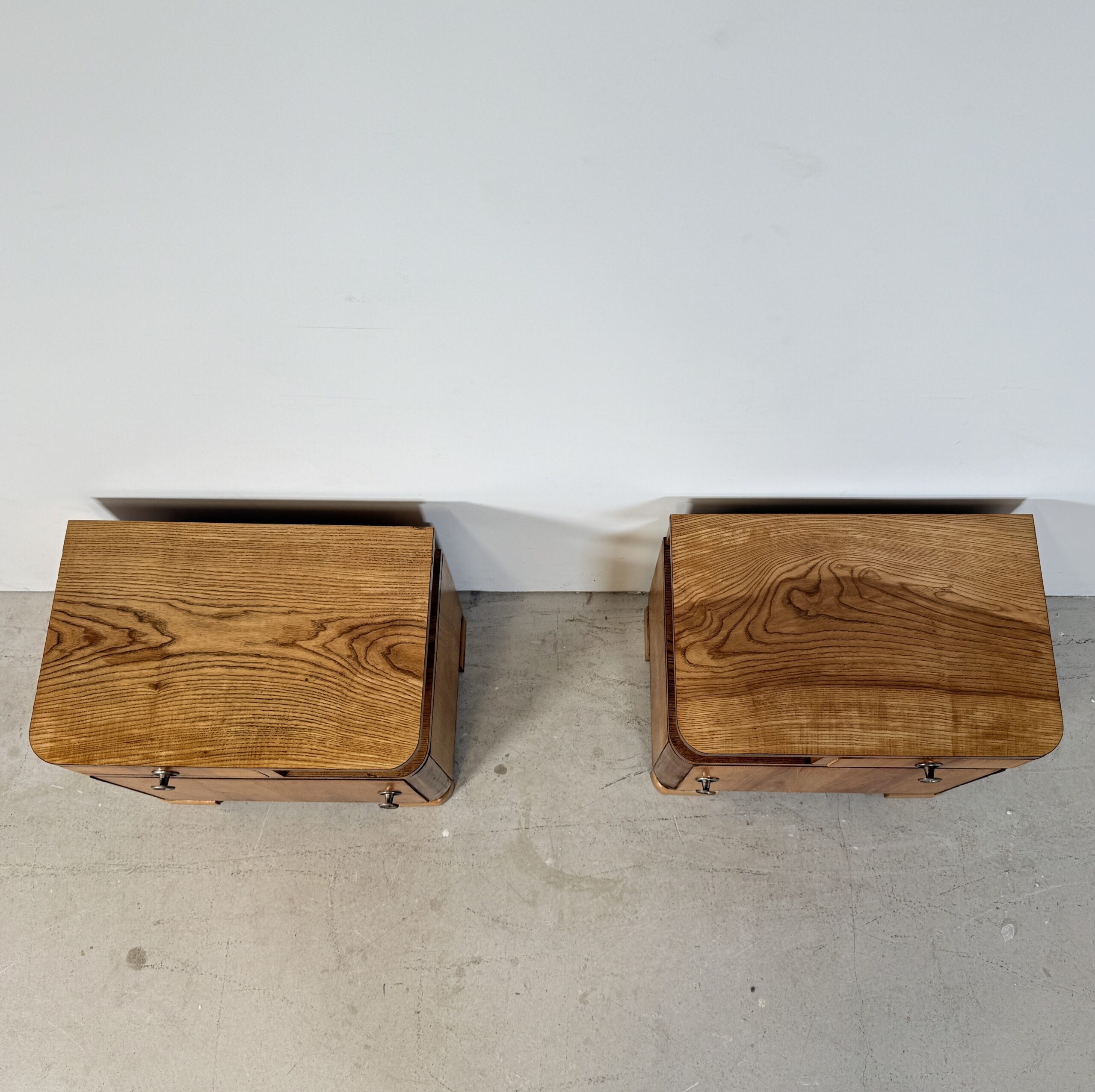 Set van Twee Art Deco Nachtkastjes, Streamline Design, Jaren '50 - Afbeelding 8