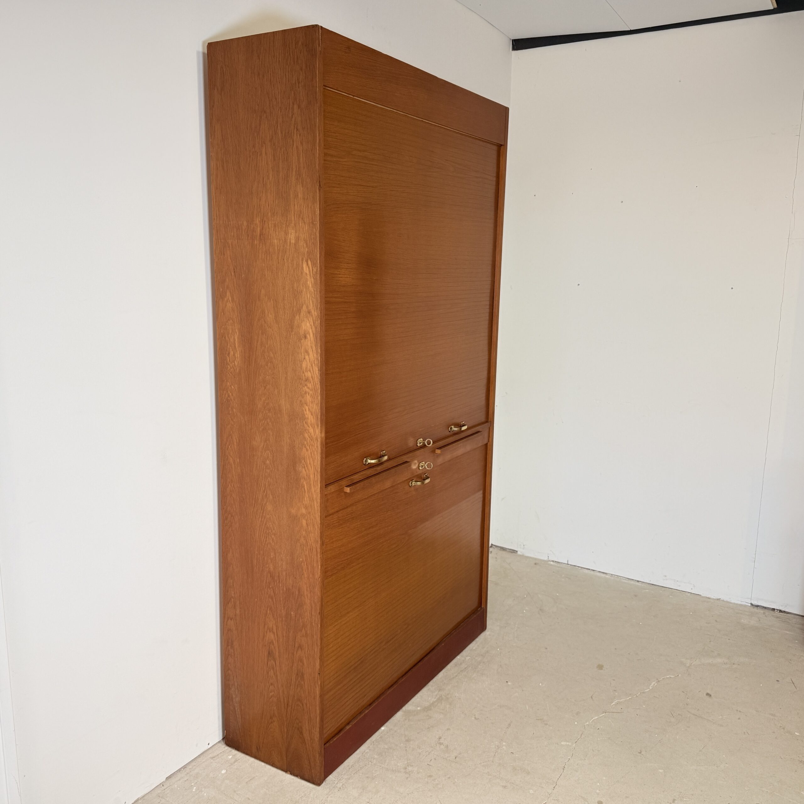 Vintage Eikenhouten Roldeurkast / Archiefkast - Mid-Century Modern - Duitsland Jaren '60 - Afbeelding 4