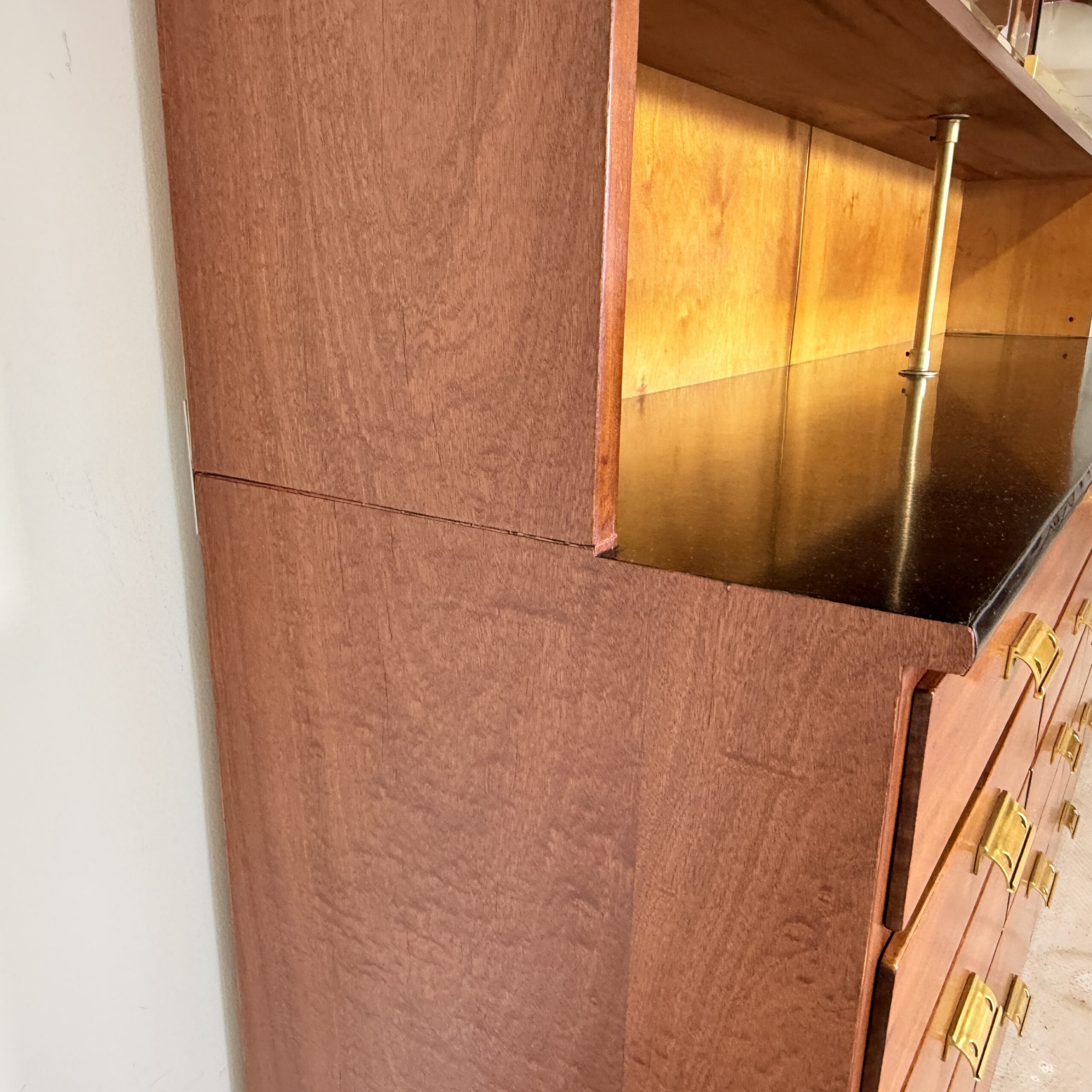 Vintage Duitse Apothekerskast in Mahonie | Mid-Century Modern - Afbeelding 9