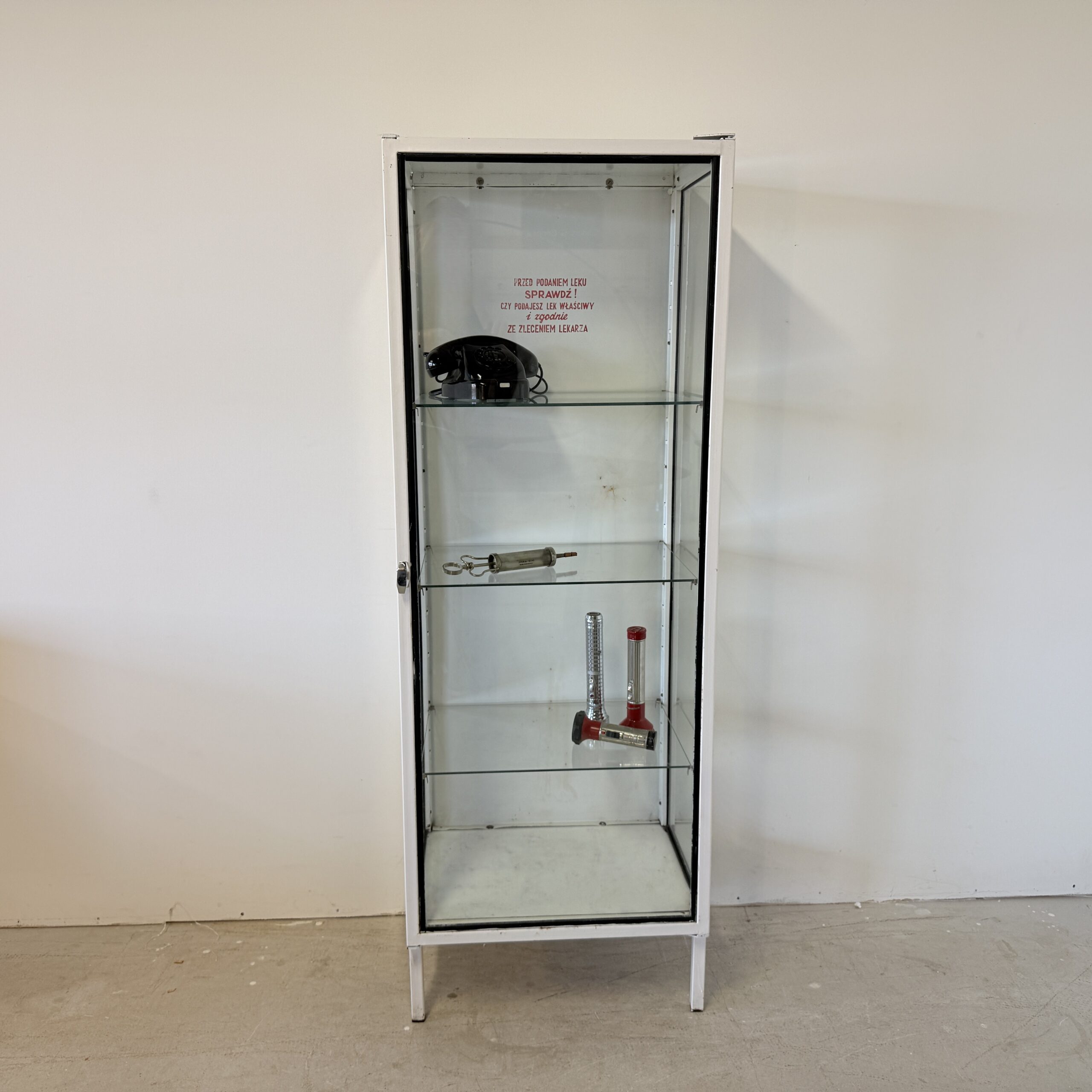 Vintage Poolse Medische Vitrinekast 1960s - Afbeelding 4