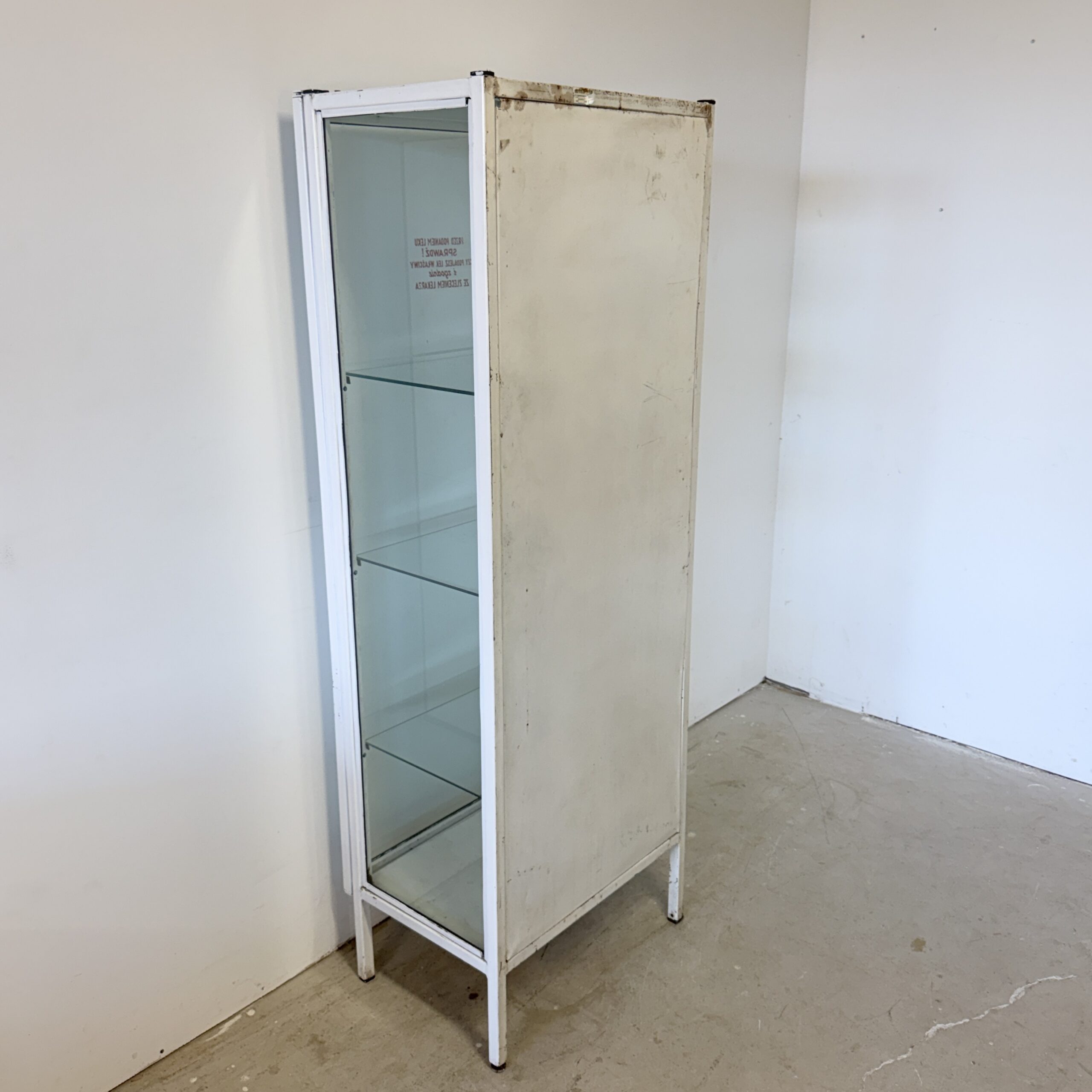 Vintage Poolse Medische Vitrinekast 1960s - Afbeelding 7