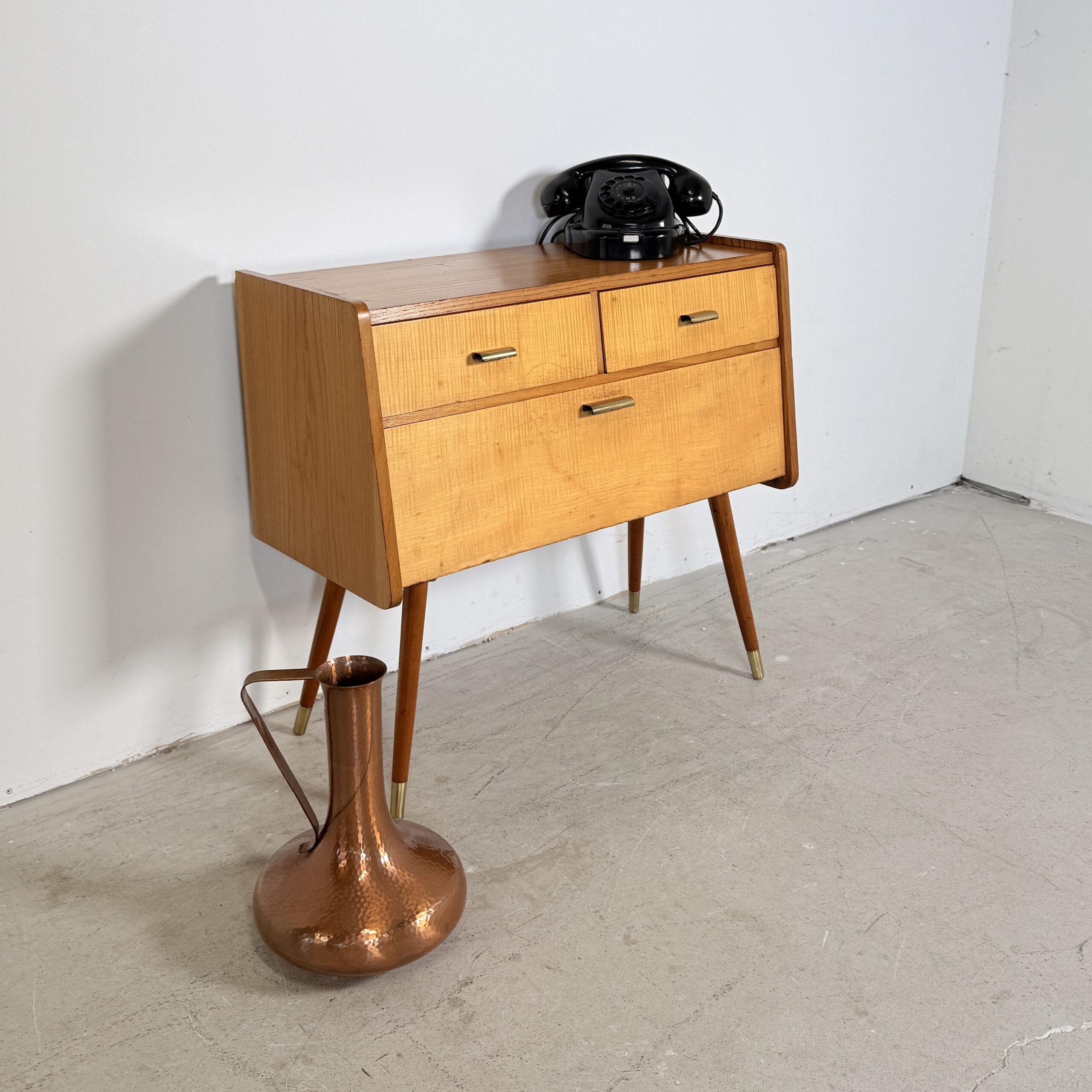 Mid-Century Modern Telefoonkastje / Halmeubel - Afbeelding 4