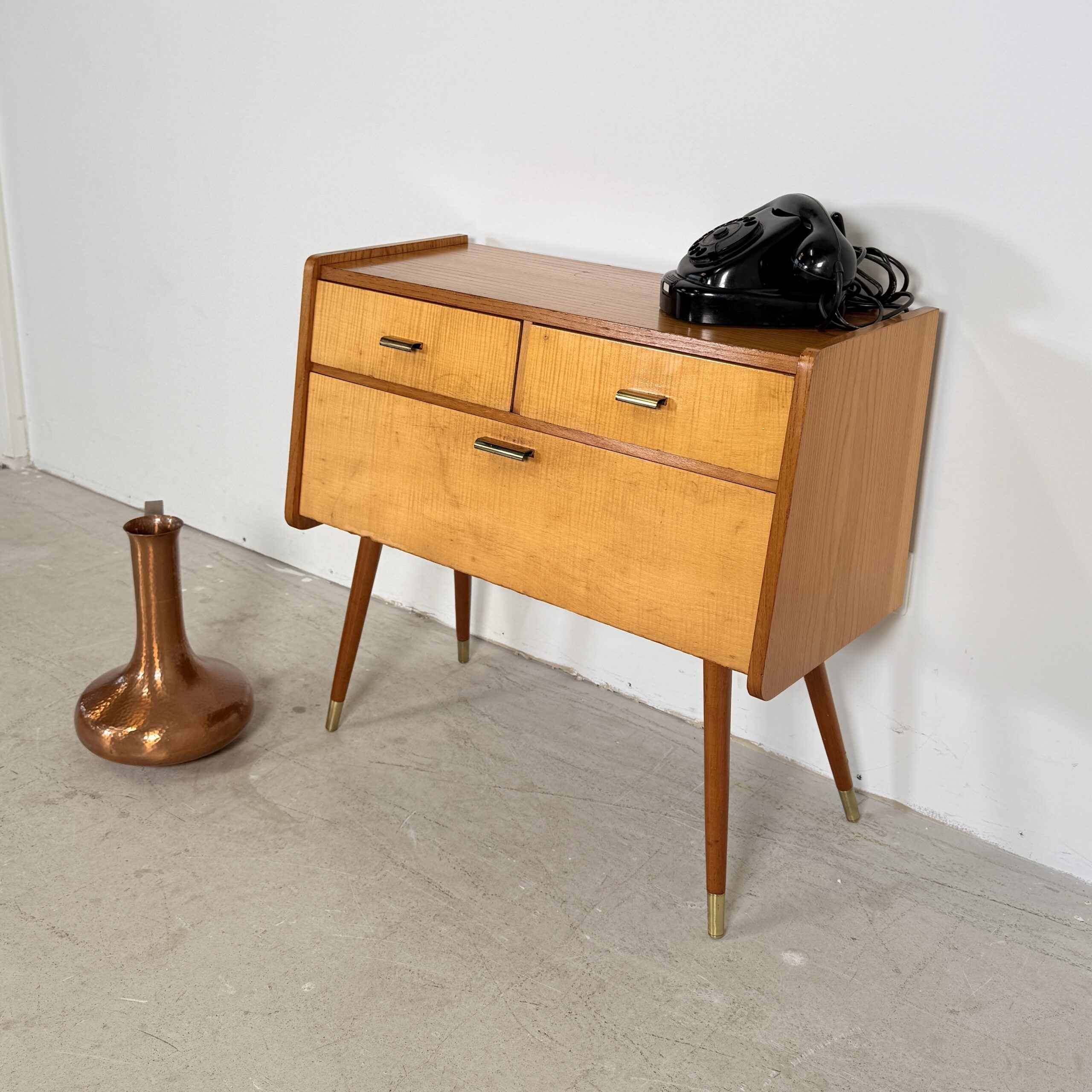 Mid-Century Modern Telefoonkastje / Halmeubel - Afbeelding 5